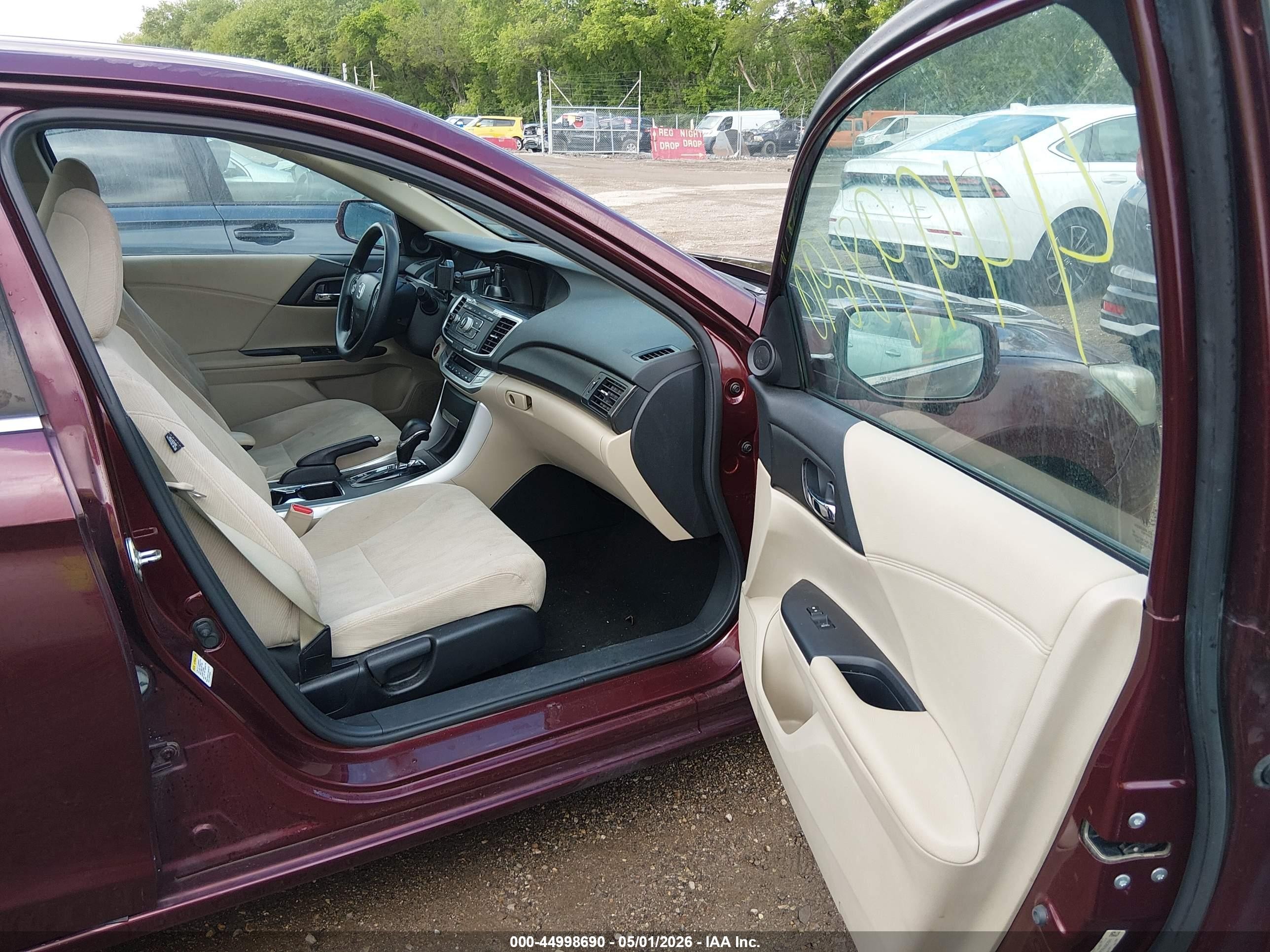 2014 Honda Accord Ex Red vin: 1HGCR2F76EA001563