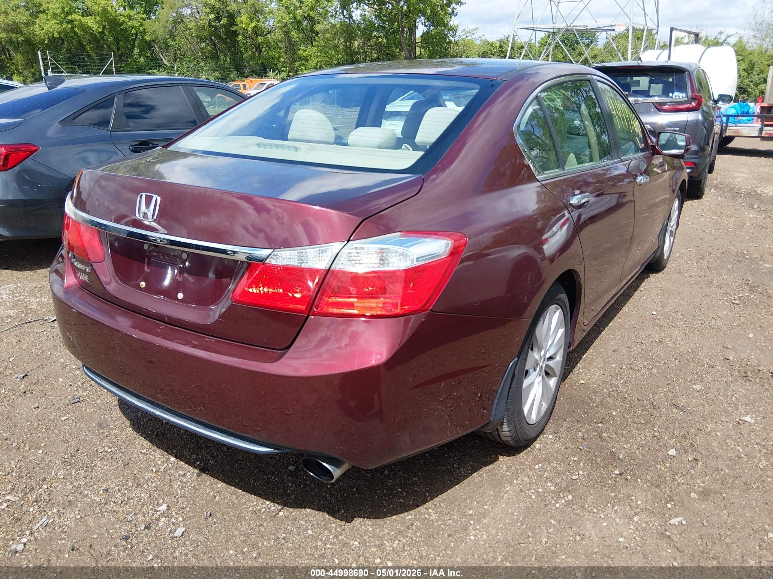 2014 Honda Accord Ex Red vin: 1HGCR2F76EA001563