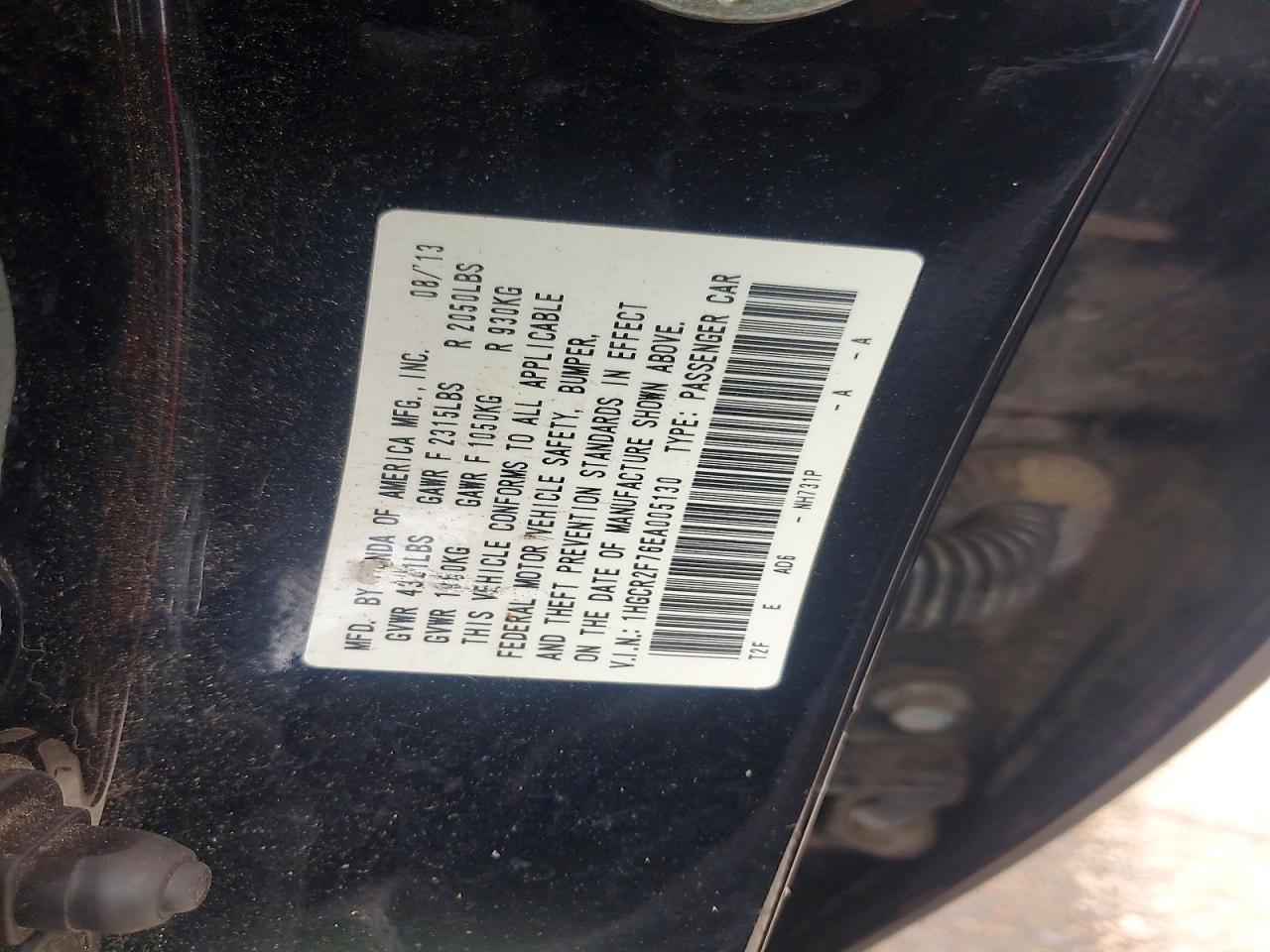 2014 Honda Accord Ex Black vin: 1HGCR2F76EA005130