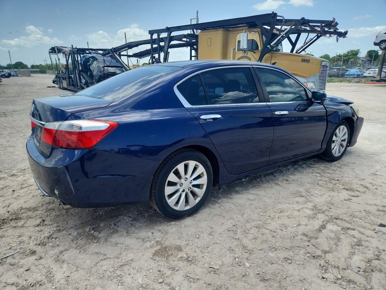 2014 Honda Accord Ex Blue vin: 1HGCR2F76EA050682