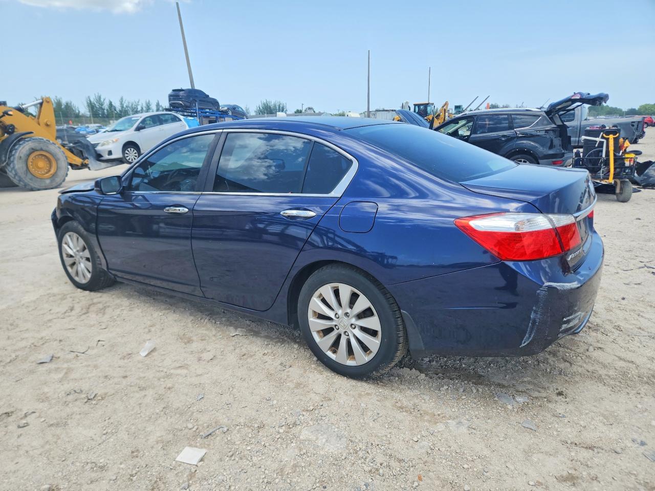 2014 Honda Accord Ex Blue vin: 1HGCR2F76EA050682