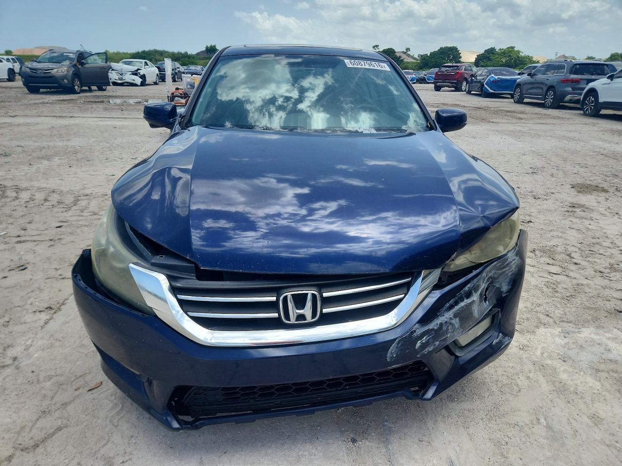 2014 Honda Accord Ex Blue vin: 1HGCR2F76EA050682