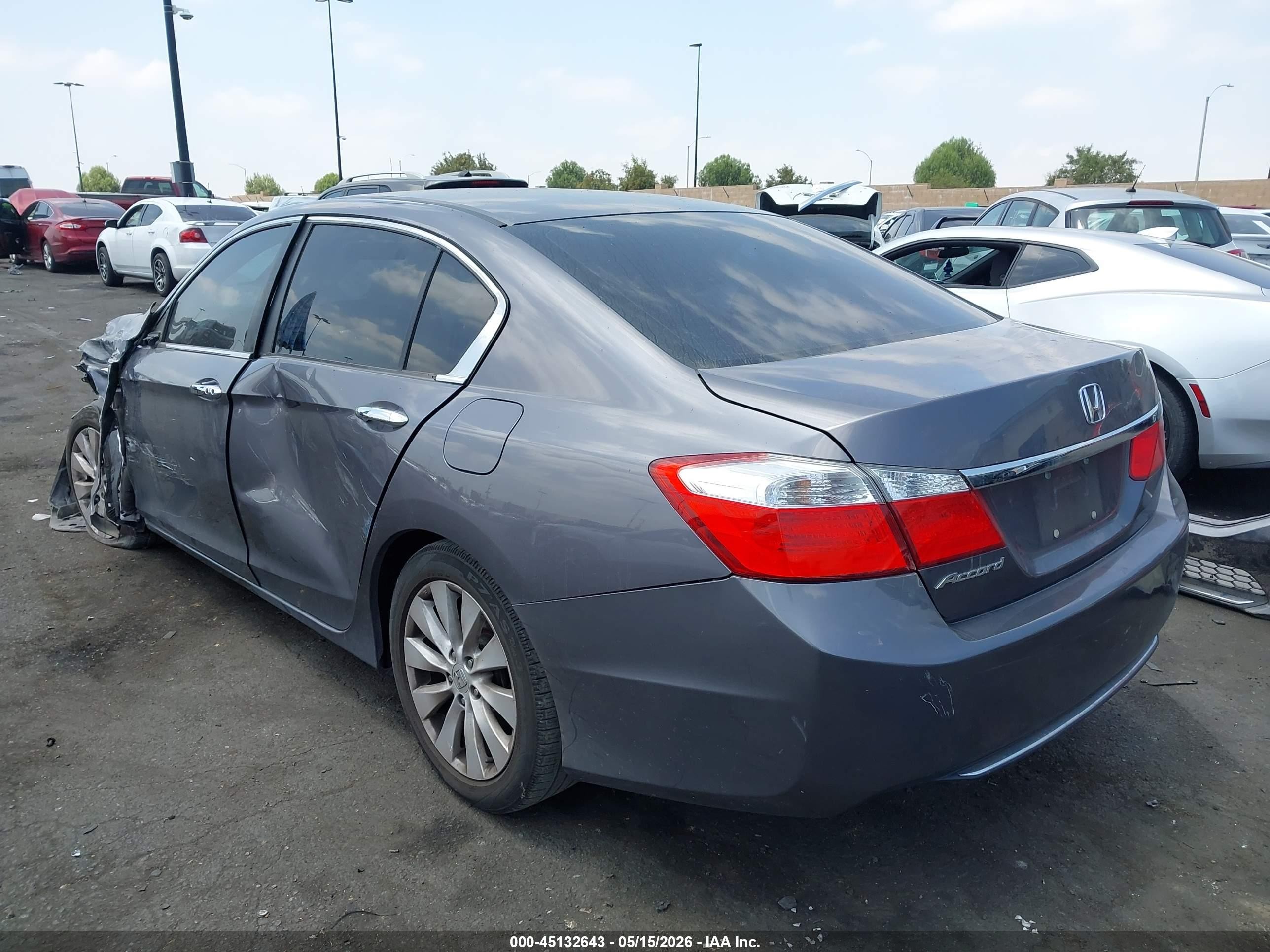 2014 Honda Accord Ex Серый vin: 1HGCR2F76EA123579