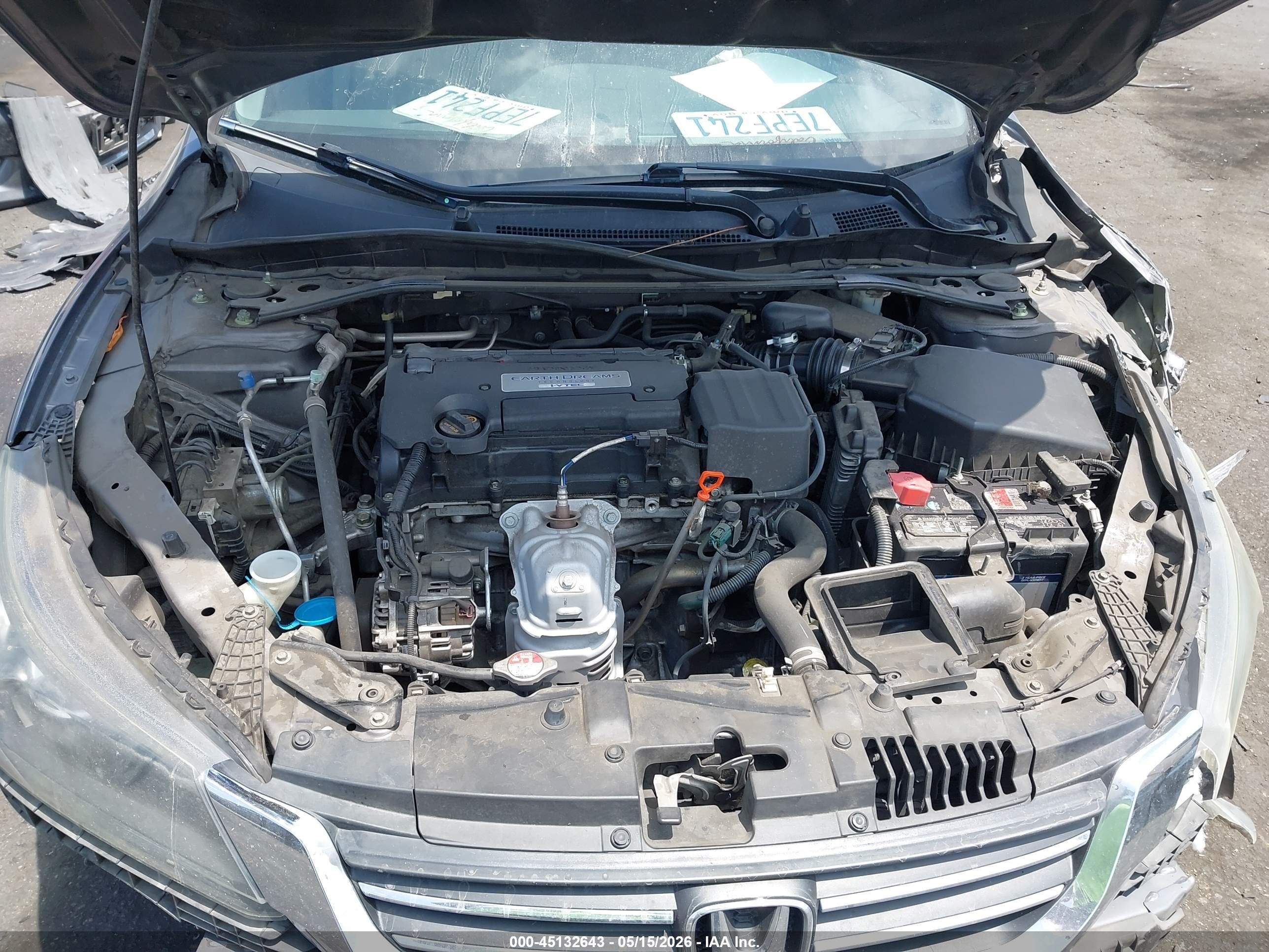 2014 Honda Accord Ex Серый vin: 1HGCR2F76EA123579