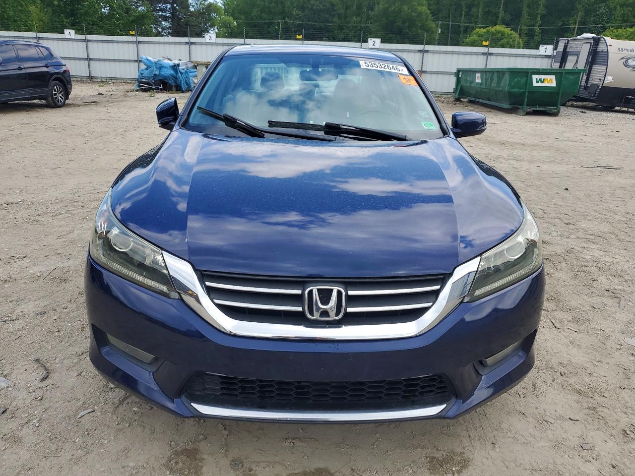 2014 Honda Accord Ex Синий vin: 1HGCR2F76EA128460