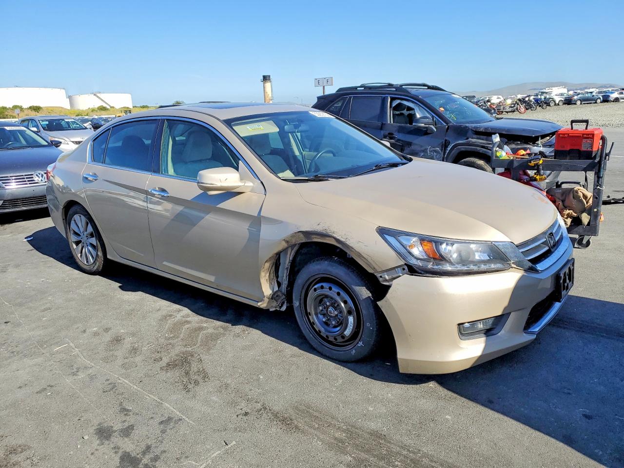 2014 Honda Accord Ex Tan vin: 1HGCR2F76EA182731