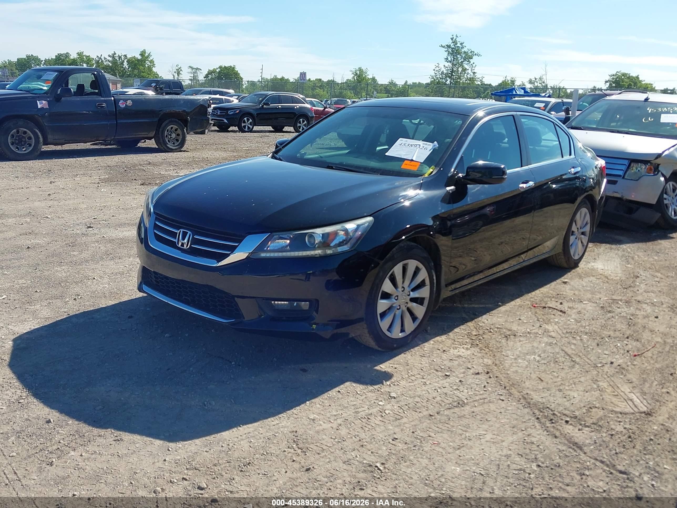 2014 Honda Accord Ex Black vin: 1HGCR2F76EA258397