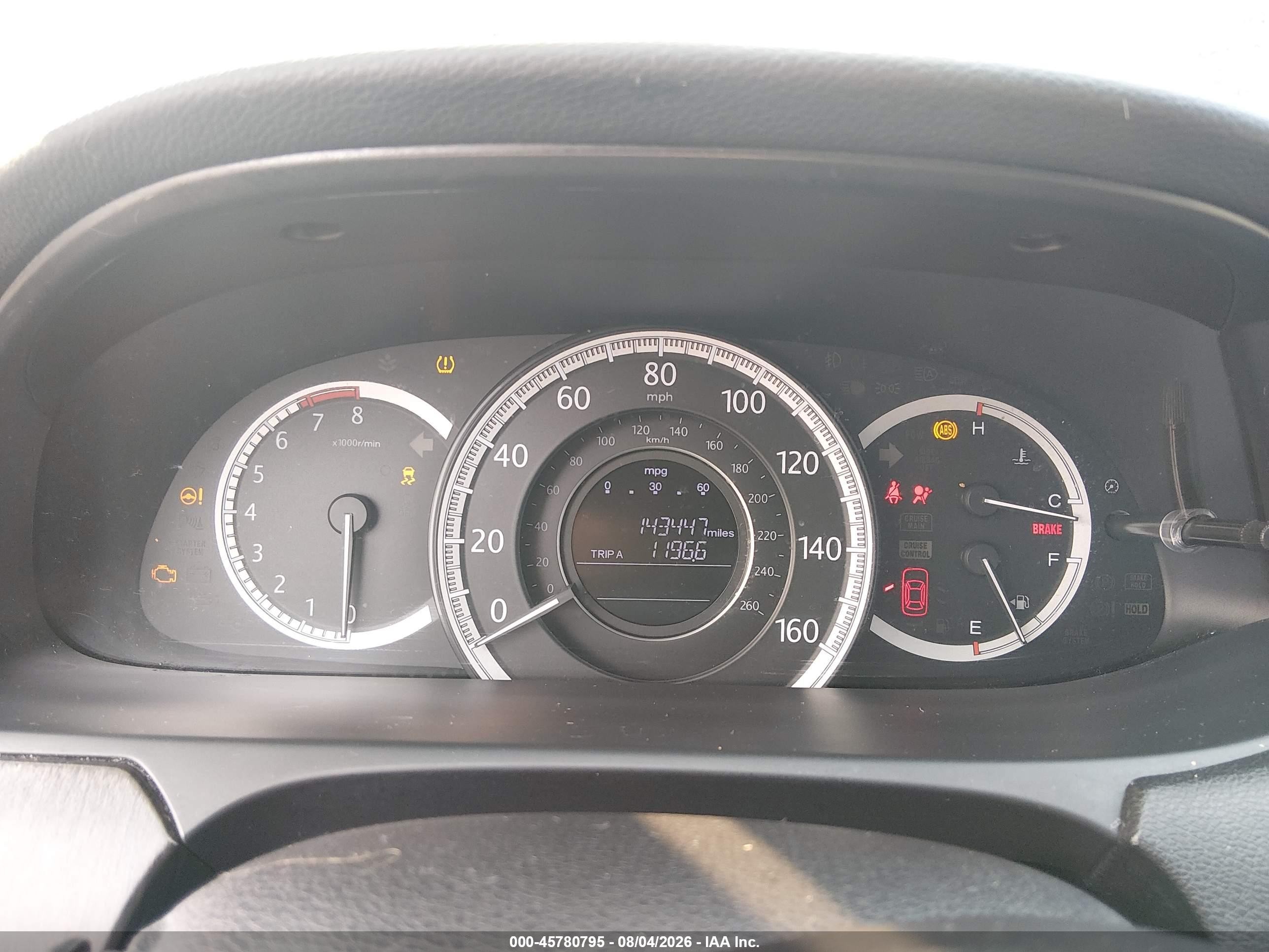2014 Honda Accord Ex Серый vin: 1HGCR2F76EA305945
