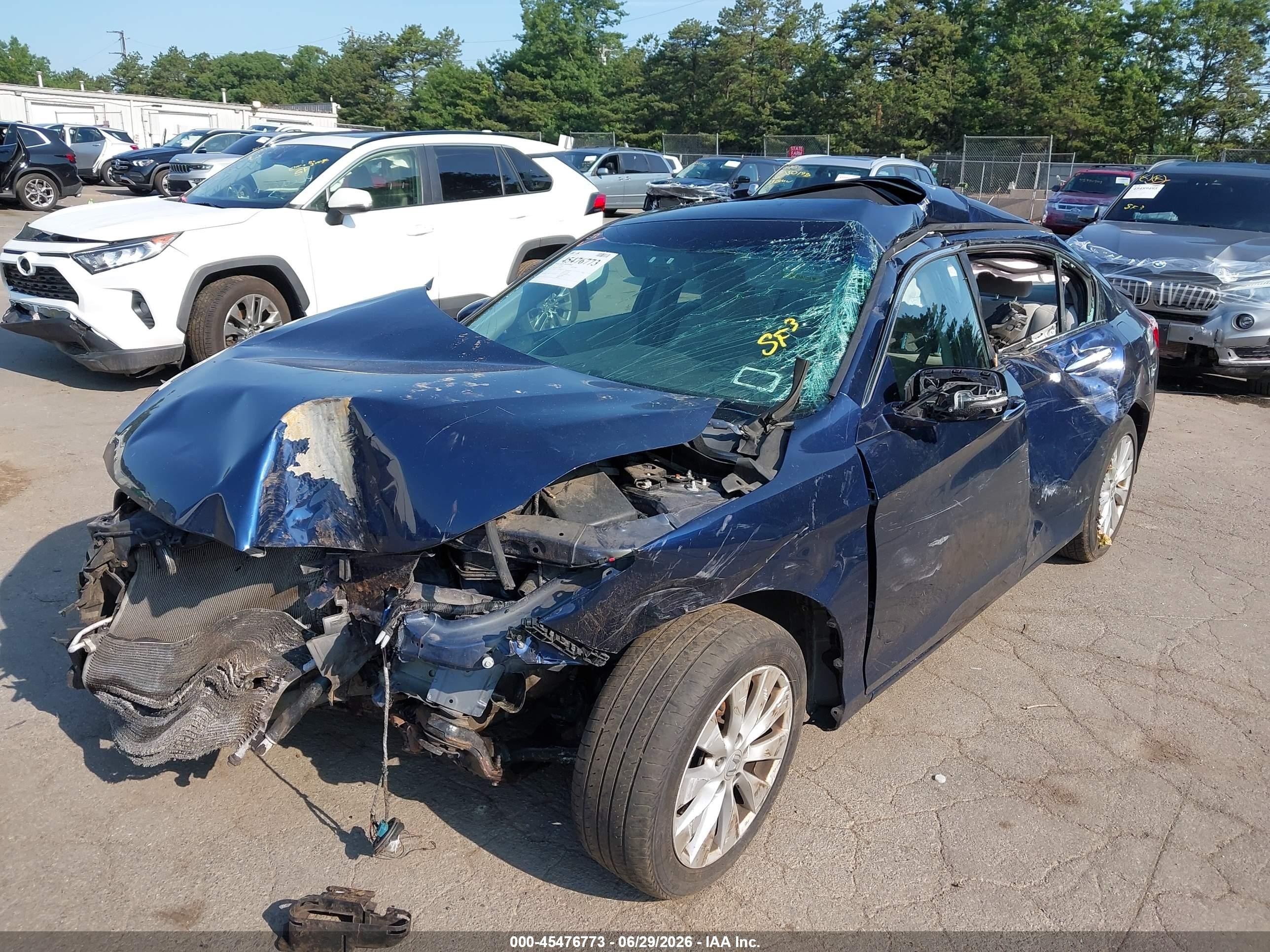 2015 Honda Accord Ex Blue vin: 1HGCR2F76FA038890