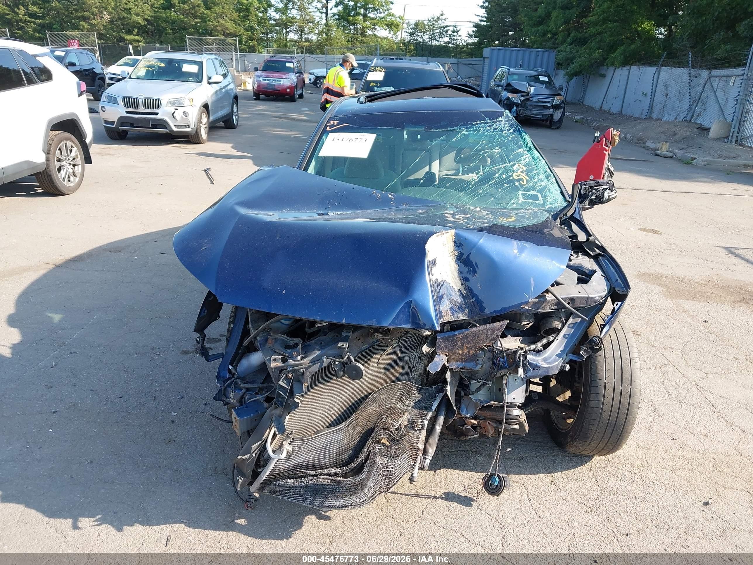 2015 Honda Accord Ex Blue vin: 1HGCR2F76FA038890