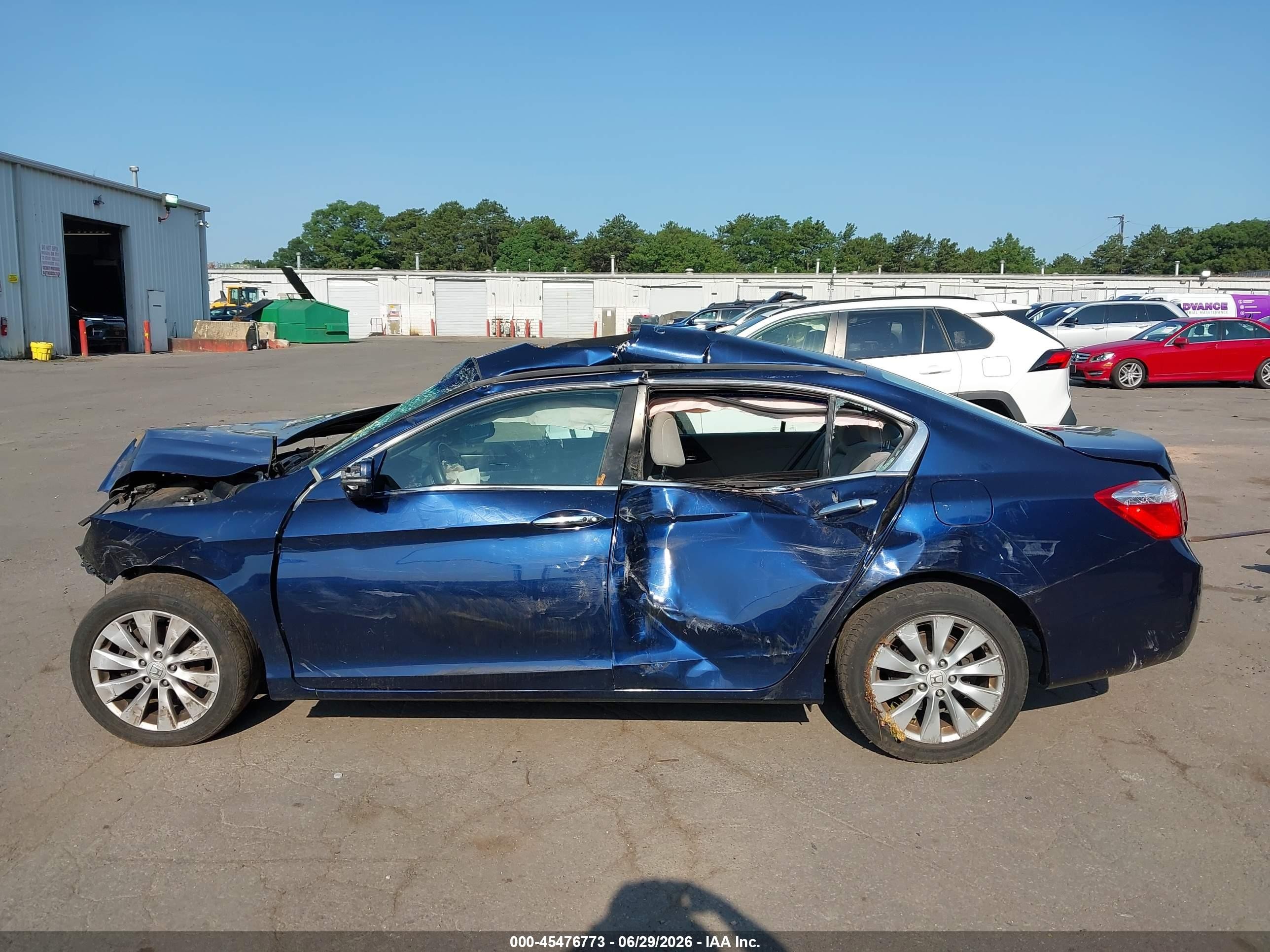 2015 Honda Accord Ex Blue vin: 1HGCR2F76FA038890
