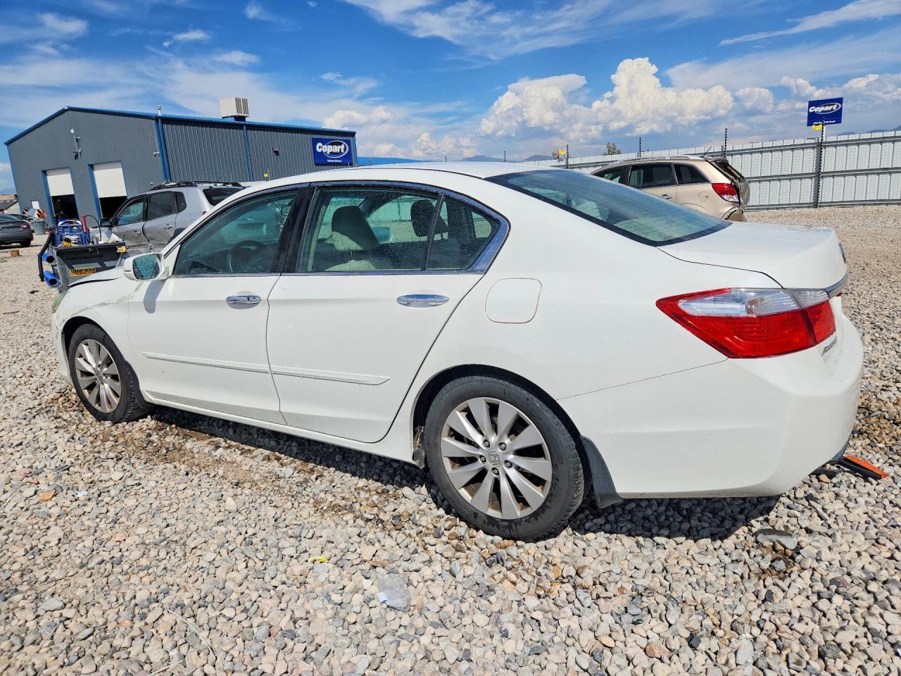 2015 Honda Accord Ex White vin: 1HGCR2F76FA061599