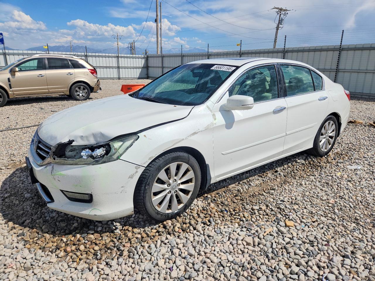 2015 Honda Accord Ex White vin: 1HGCR2F76FA061599