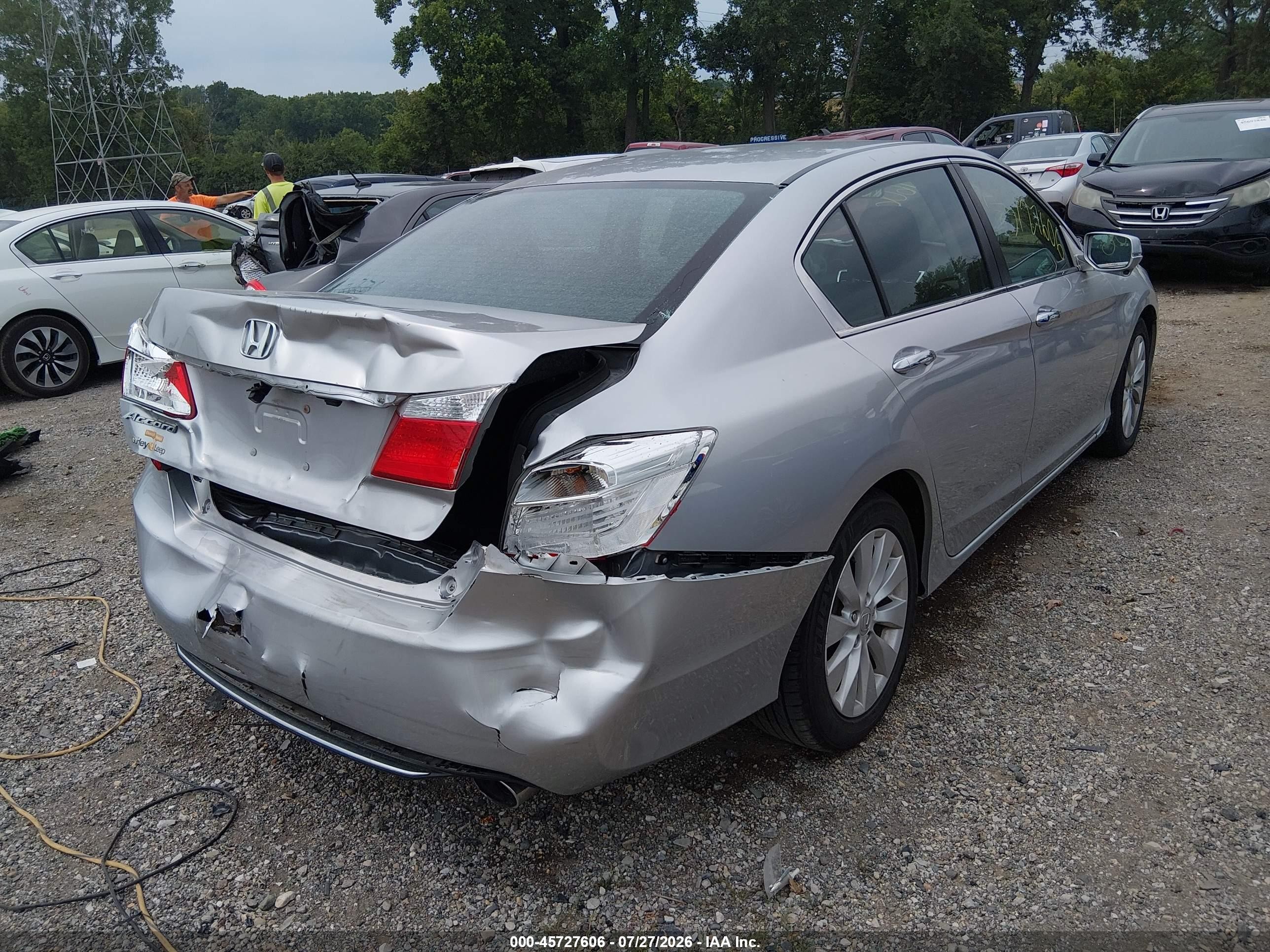 2015 Honda Accord Ex Gray vin: 1HGCR2F76FA093629