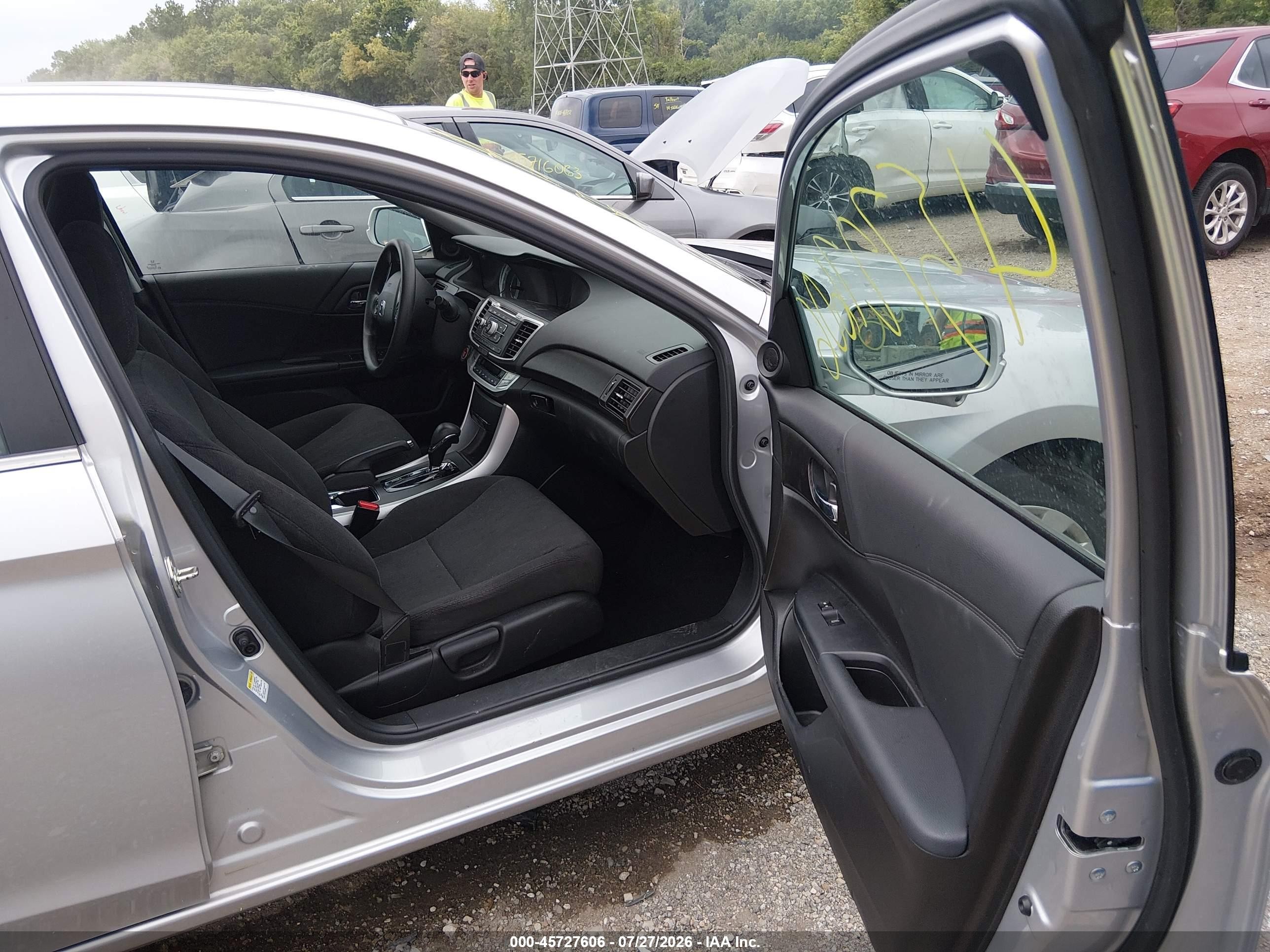 2015 Honda Accord Ex Gray vin: 1HGCR2F76FA093629