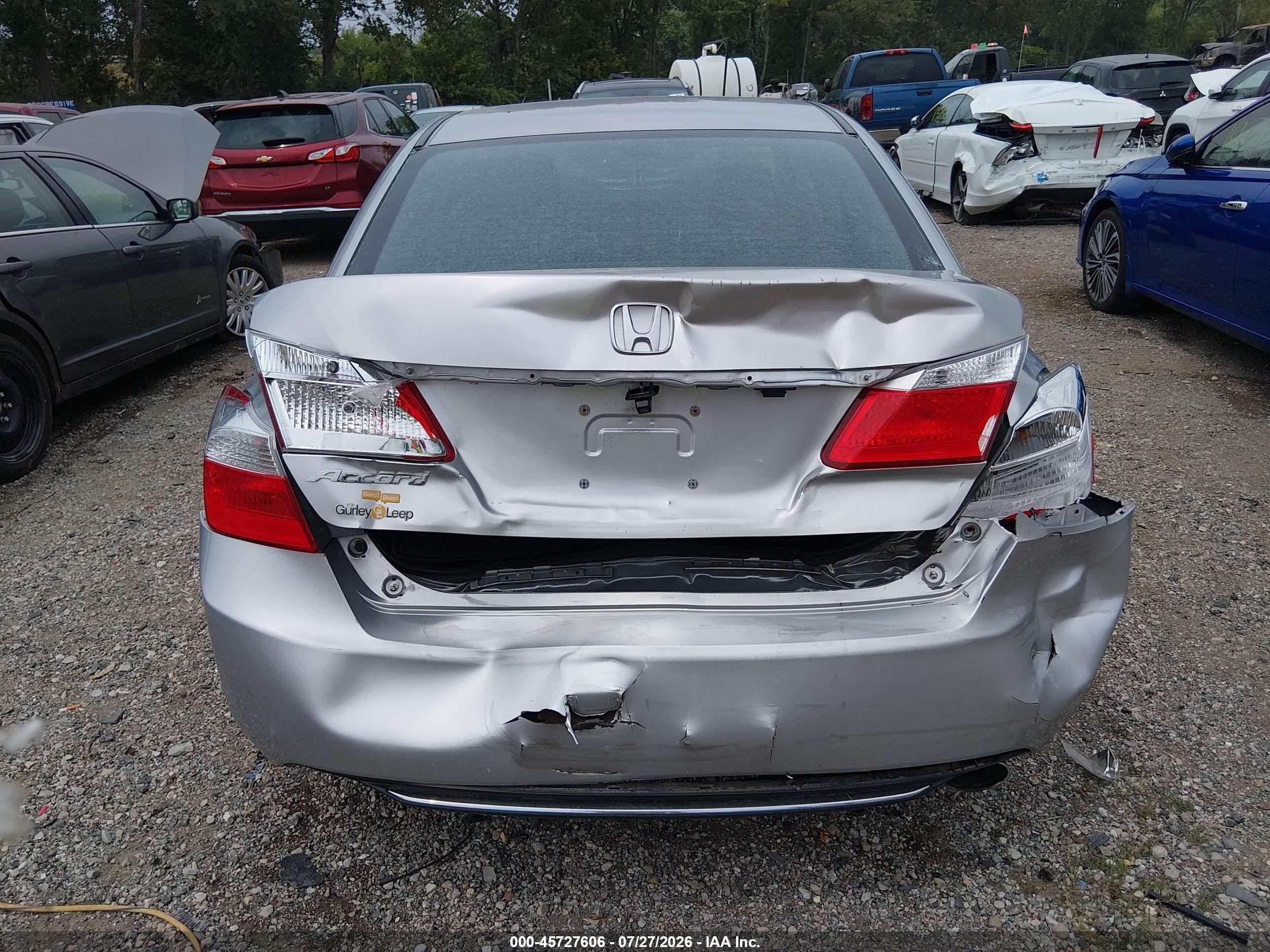 2015 Honda Accord Ex Gray vin: 1HGCR2F76FA093629