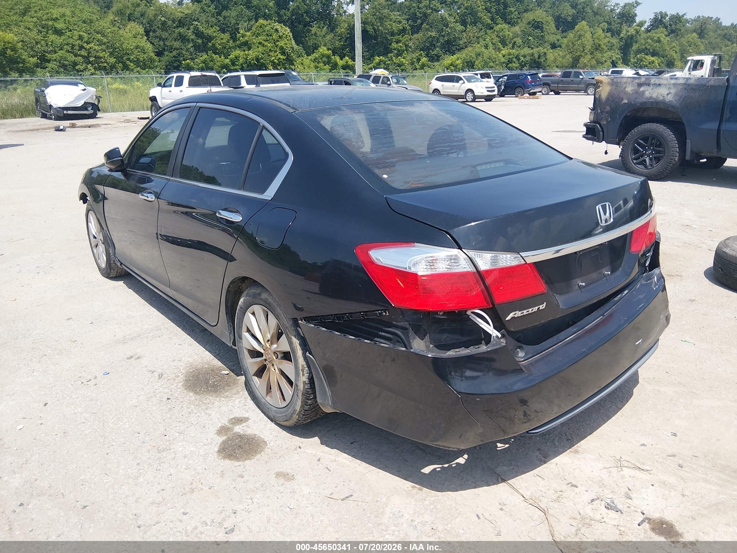 2015 Honda Accord Ex Black vin: 1HGCR2F76FA101874