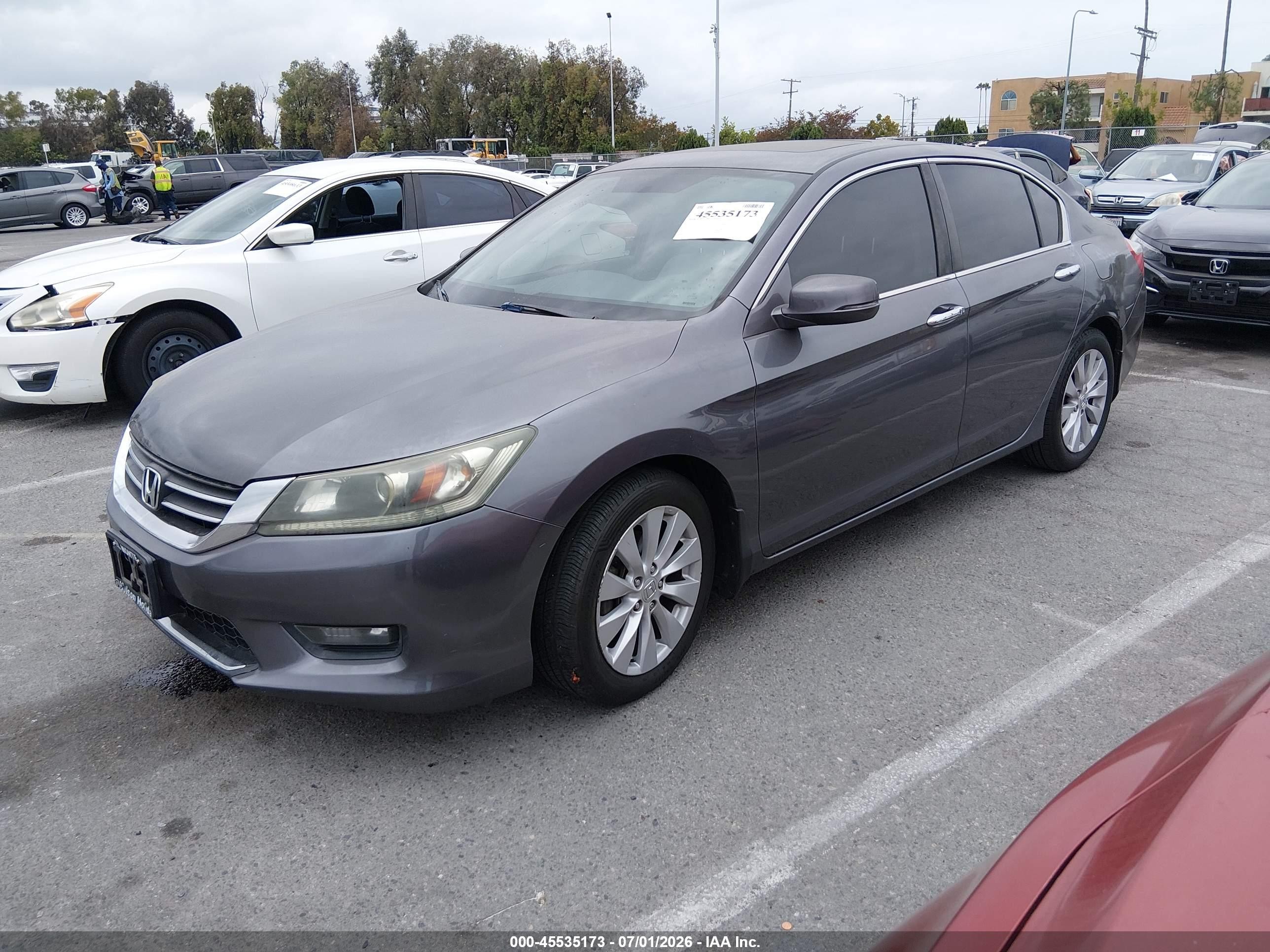 2015 Honda Accord Ex Gray vin: 1HGCR2F76FA208472