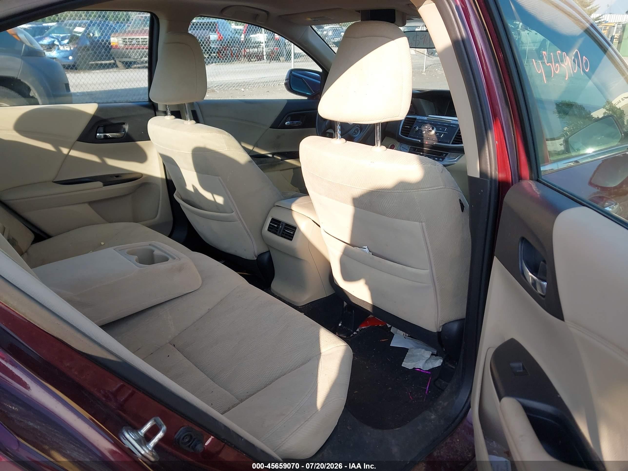 2015 Honda Accord Ex Red vin: 1HGCR2F76FA235350