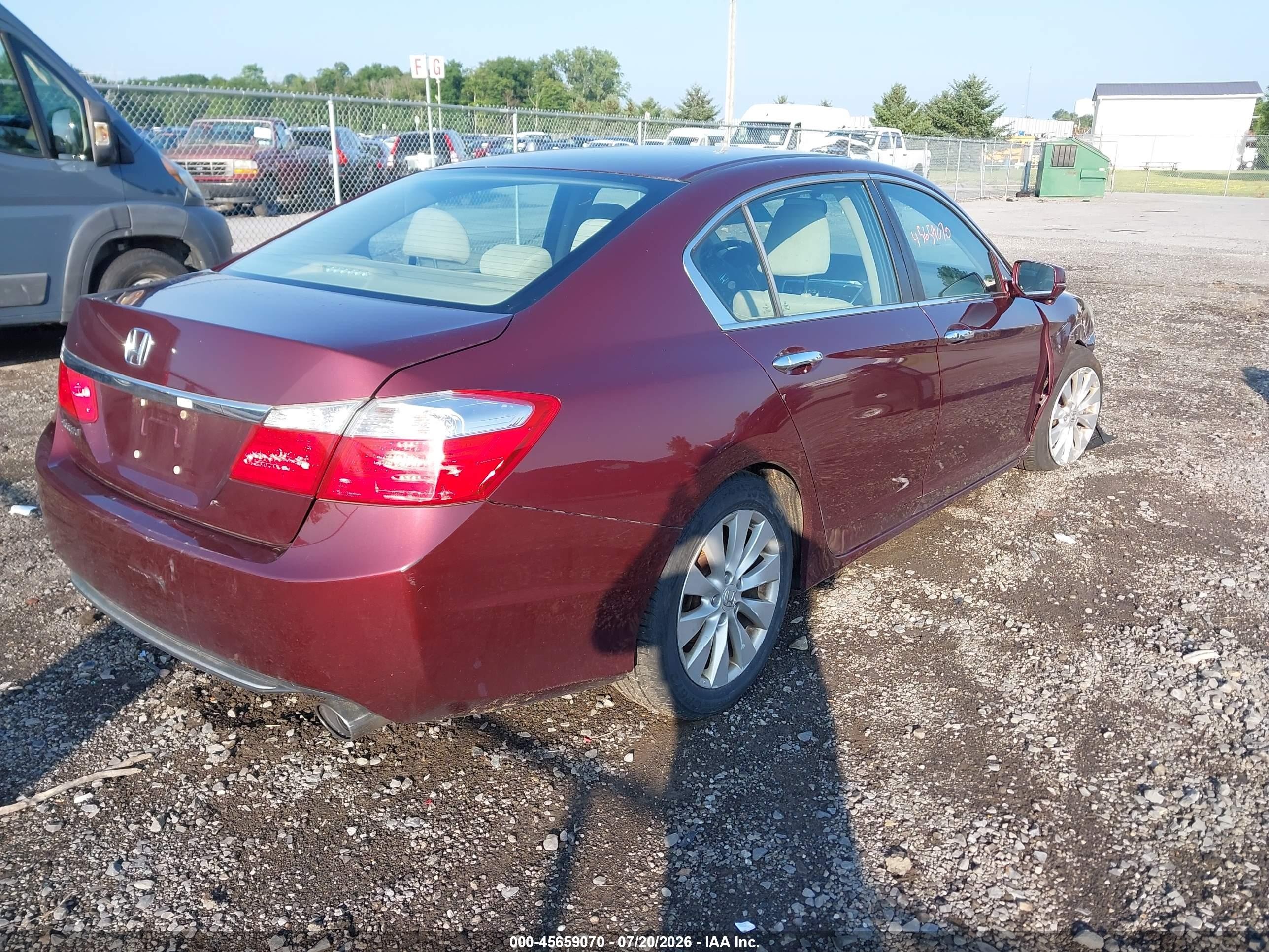2015 Honda Accord Ex Red vin: 1HGCR2F76FA235350