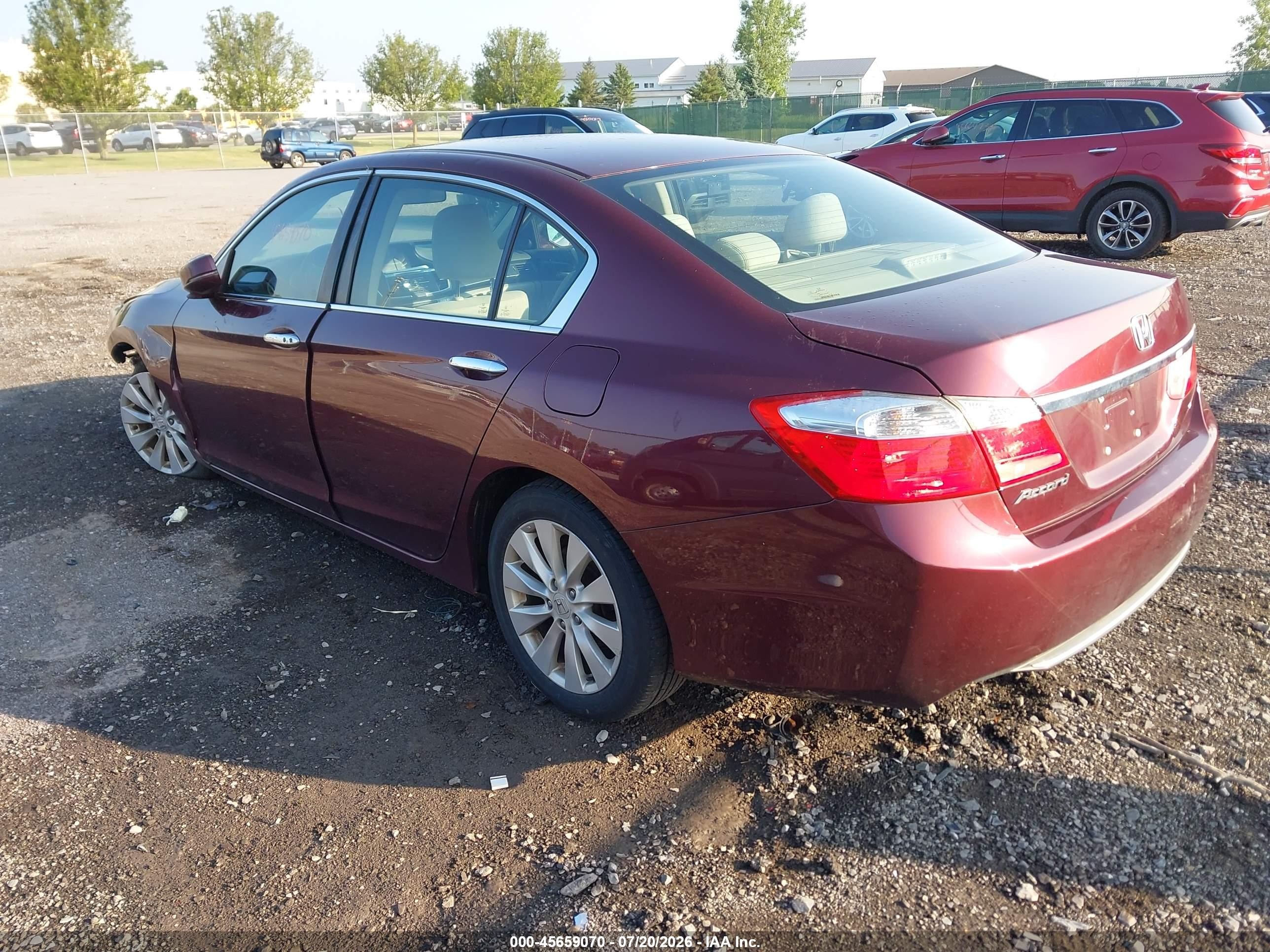 2015 Honda Accord Ex Red vin: 1HGCR2F76FA235350