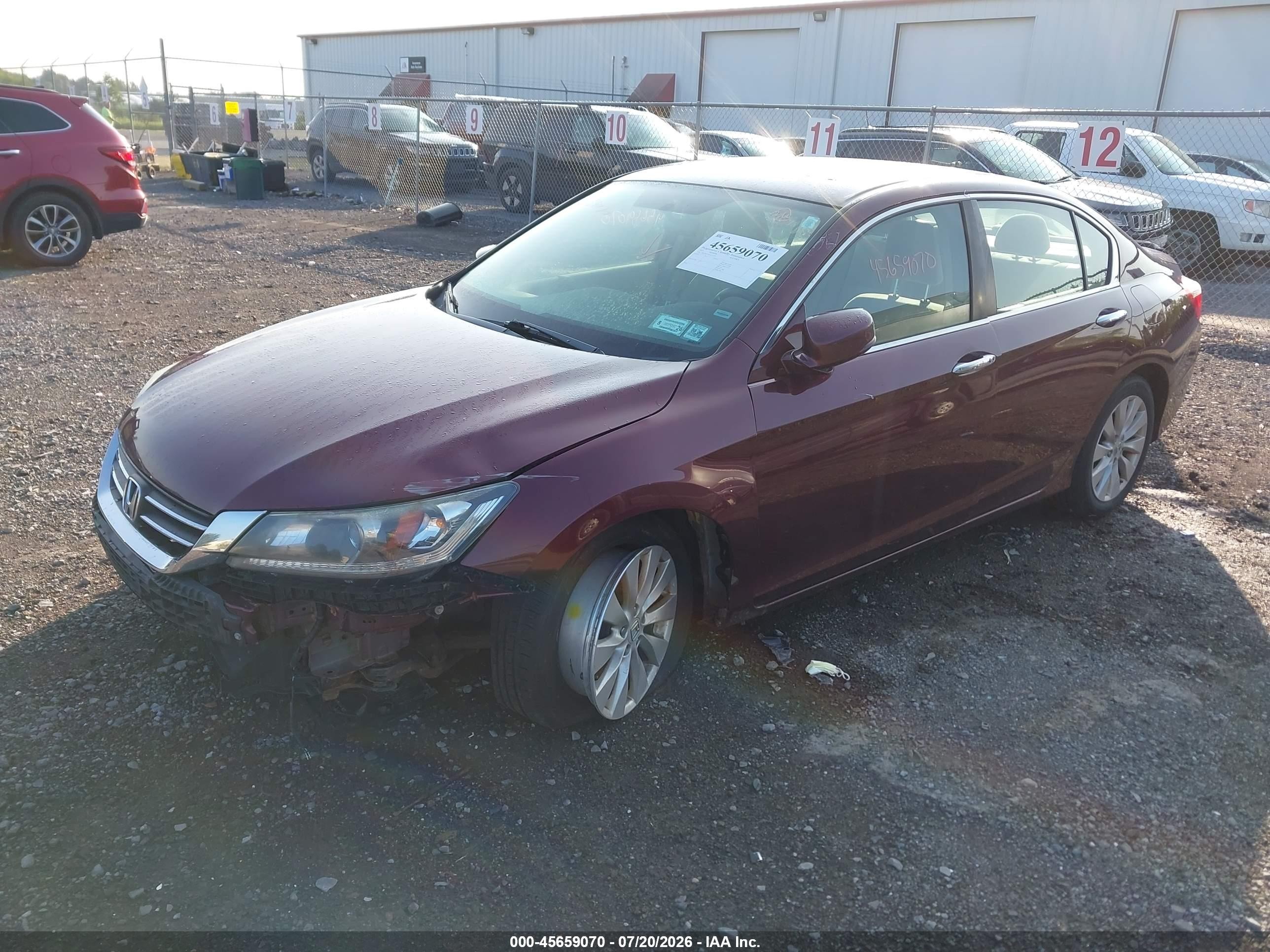 2015 Honda Accord Ex Red vin: 1HGCR2F76FA235350