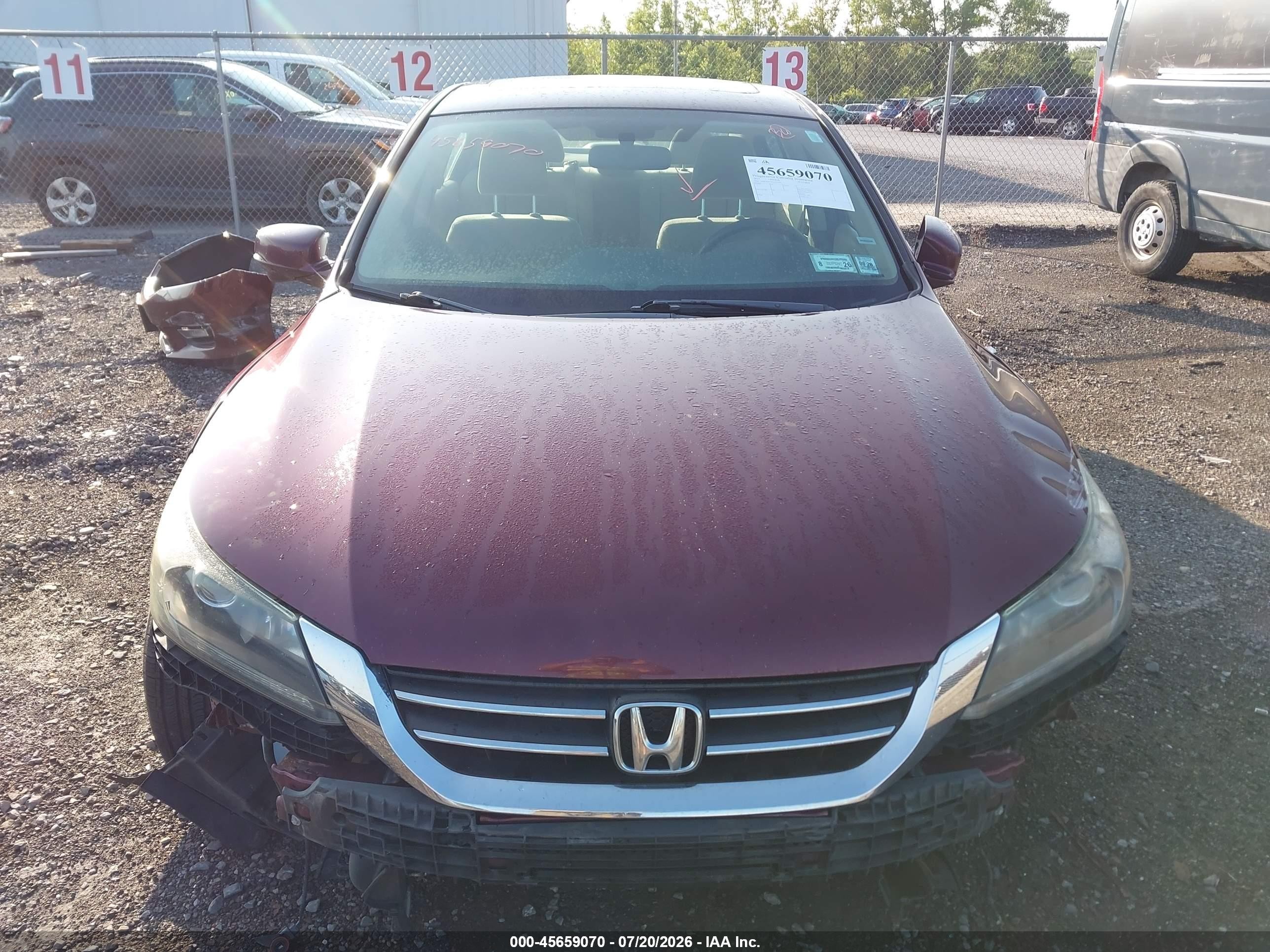 2015 Honda Accord Ex Red vin: 1HGCR2F76FA235350