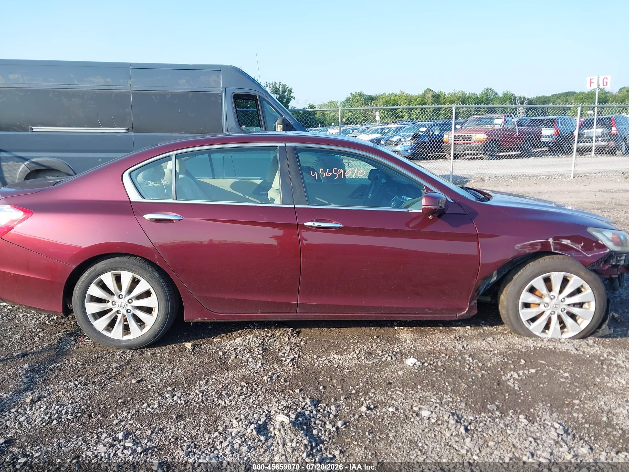2015 Honda Accord Ex Red vin: 1HGCR2F76FA235350