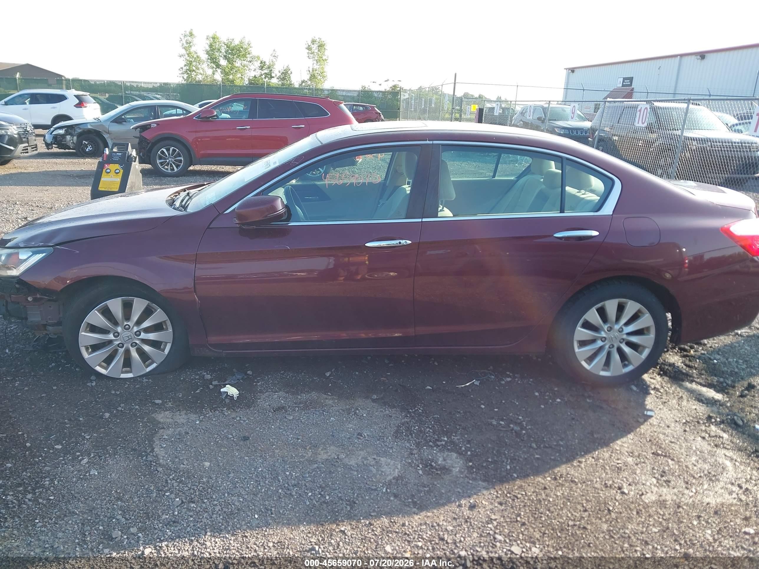 2015 Honda Accord Ex Red vin: 1HGCR2F76FA235350