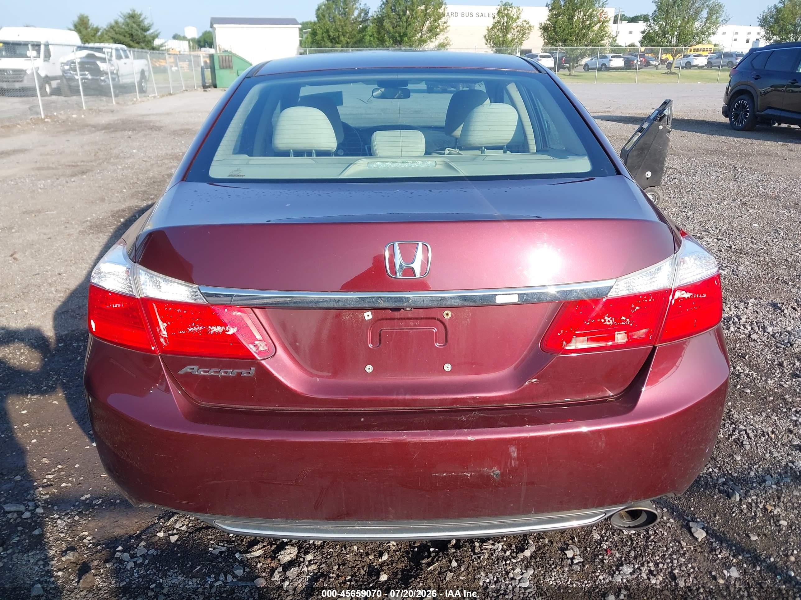 2015 Honda Accord Ex Red vin: 1HGCR2F76FA235350