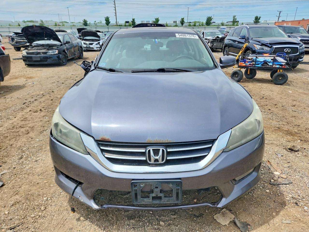 2015 Honda Accord Ex Gray vin: 1HGCR2F76FA269353