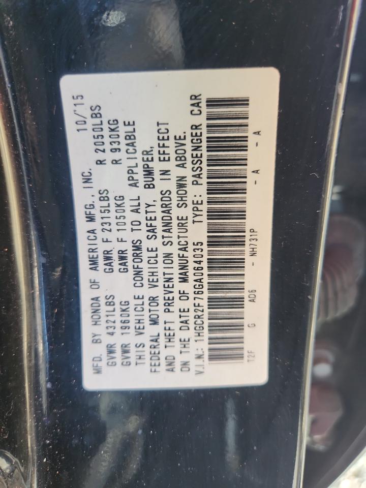 2016 Honda Accord Ex Black vin: 1HGCR2F76GA064035