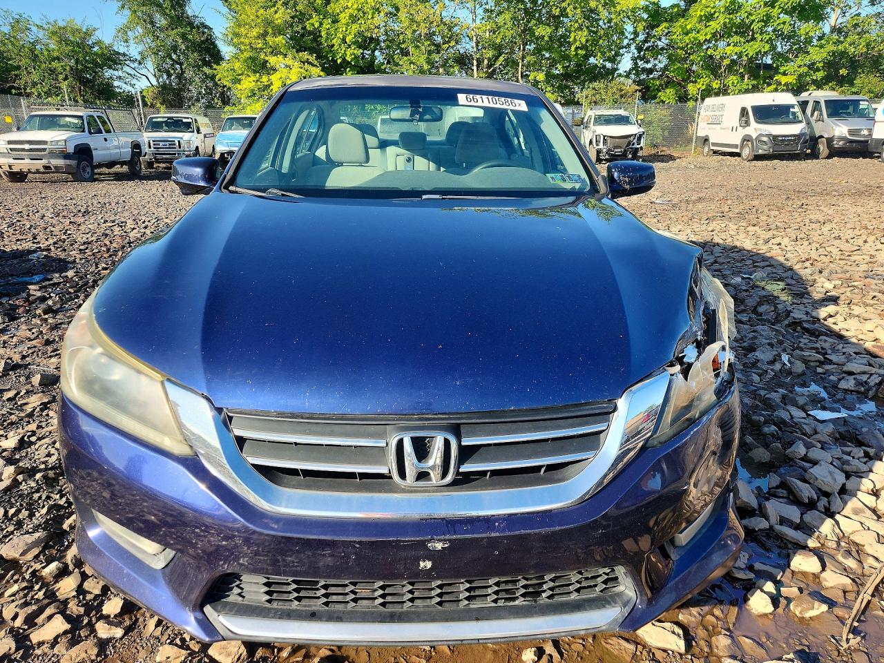 2013 Honda Accord Ex Blue vin: 1HGCR2F77DA129390