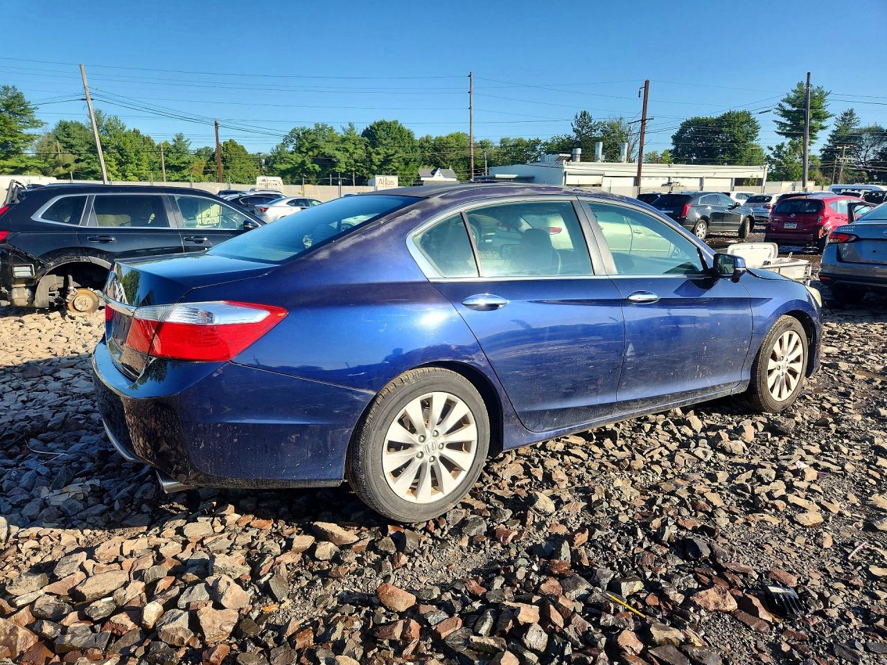 2013 Honda Accord Ex Blue vin: 1HGCR2F77DA129390