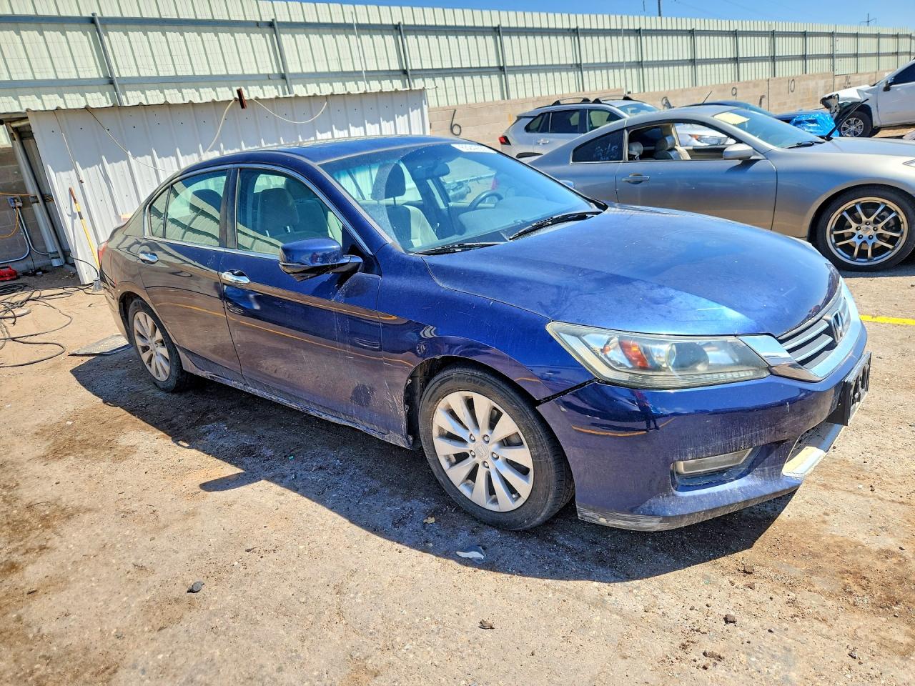 2013 Honda Accord Ex Blue vin: 1HGCR2F77DA203875