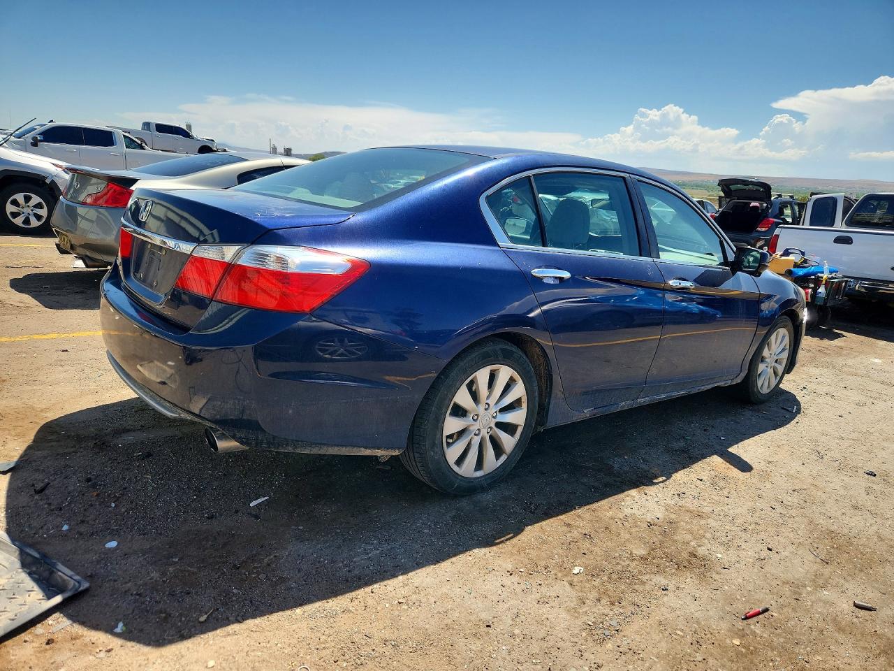 2013 Honda Accord Ex Blue vin: 1HGCR2F77DA203875