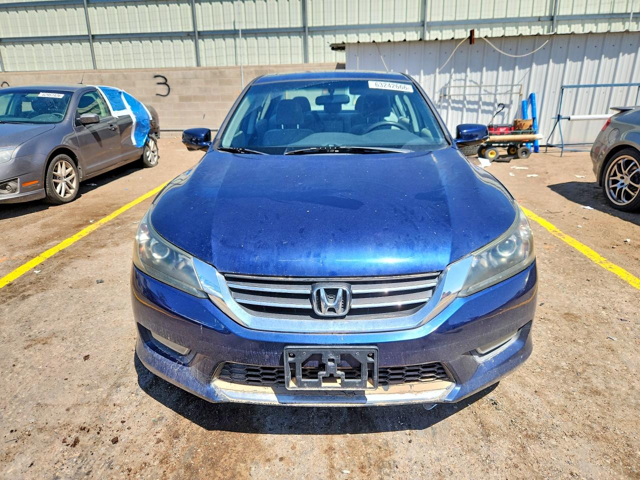 2013 Honda Accord Ex Blue vin: 1HGCR2F77DA203875