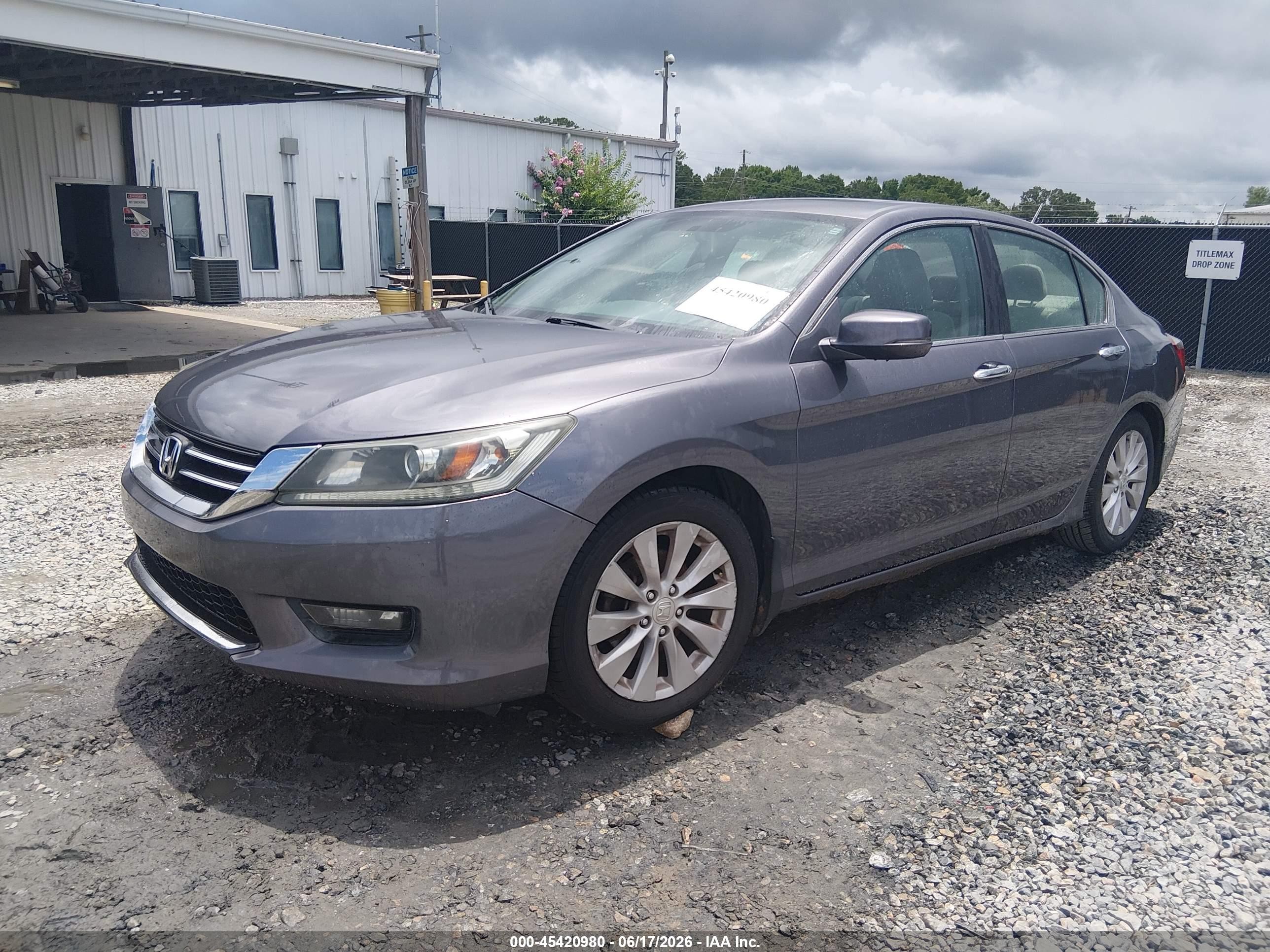 2014 Honda Accord Ex Gray vin: 1HGCR2F77EA045605