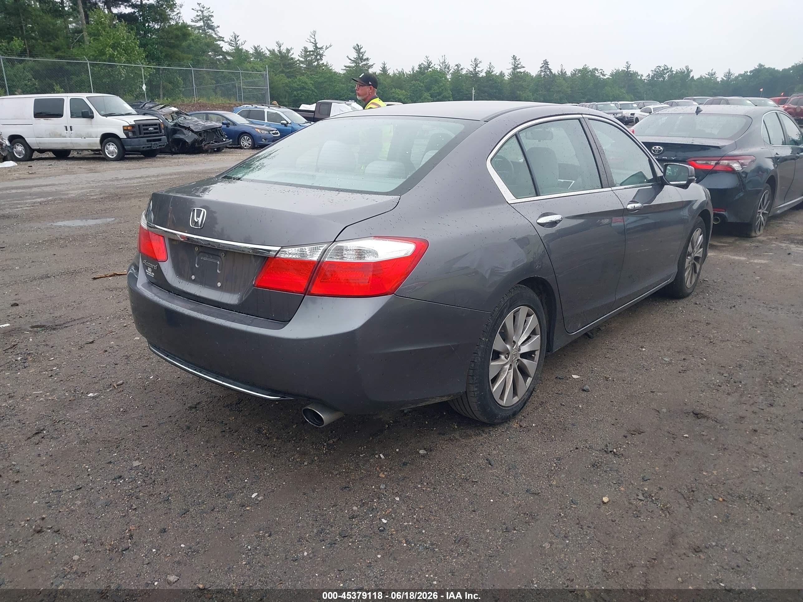 2014 Honda Accord Ex Серый vin: 1HGCR2F77EA119833
