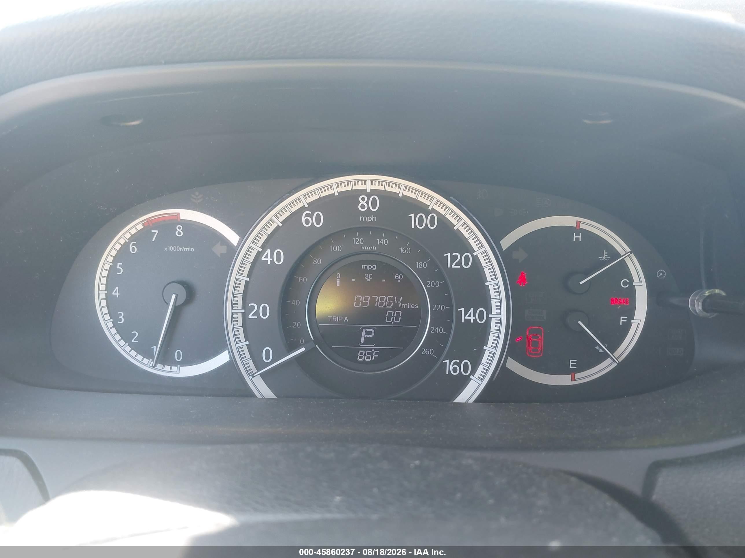 2014 Honda Accord Ex Gray vin: 1HGCR2F77EA159202