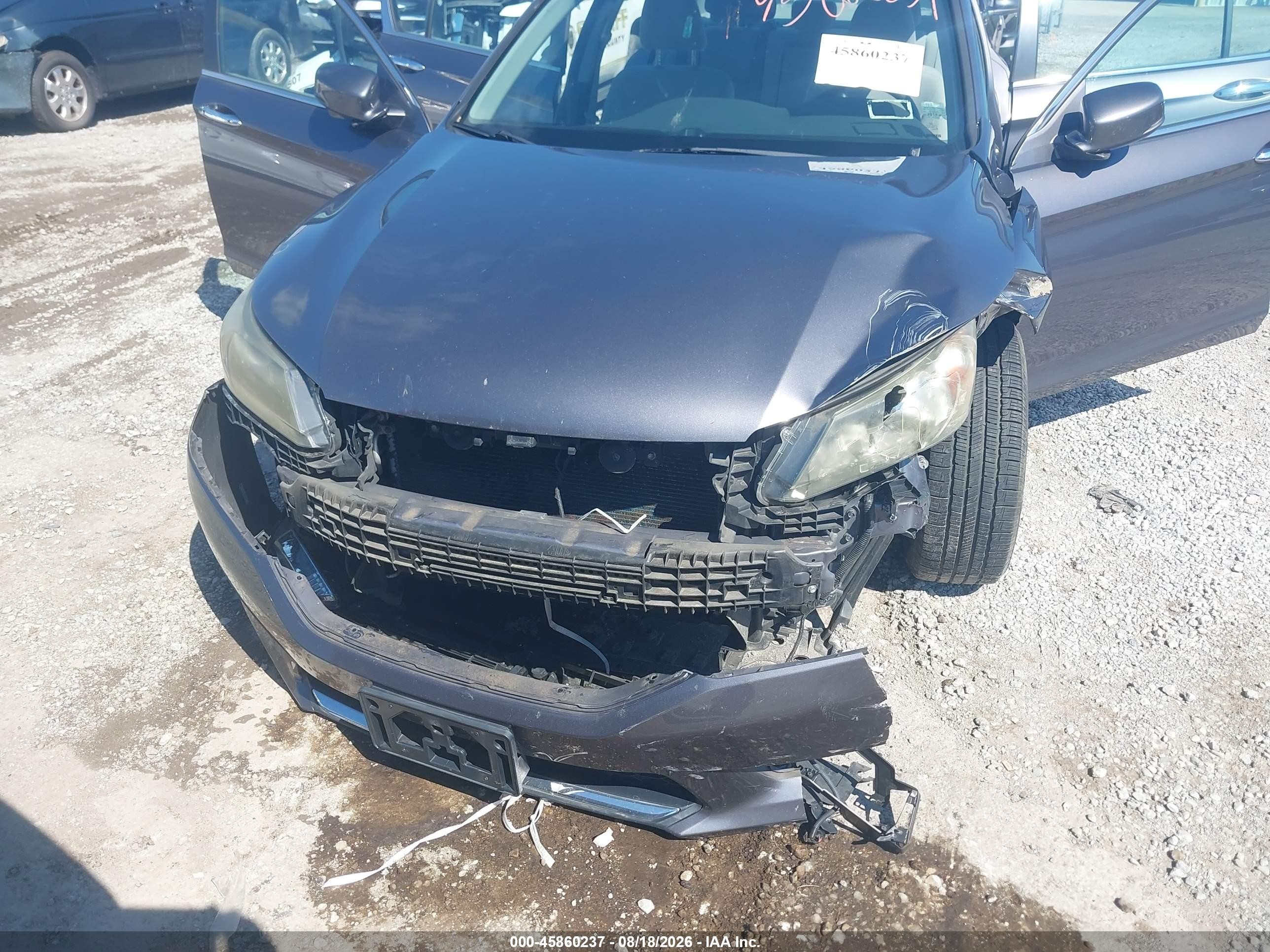 2014 Honda Accord Ex Gray vin: 1HGCR2F77EA159202
