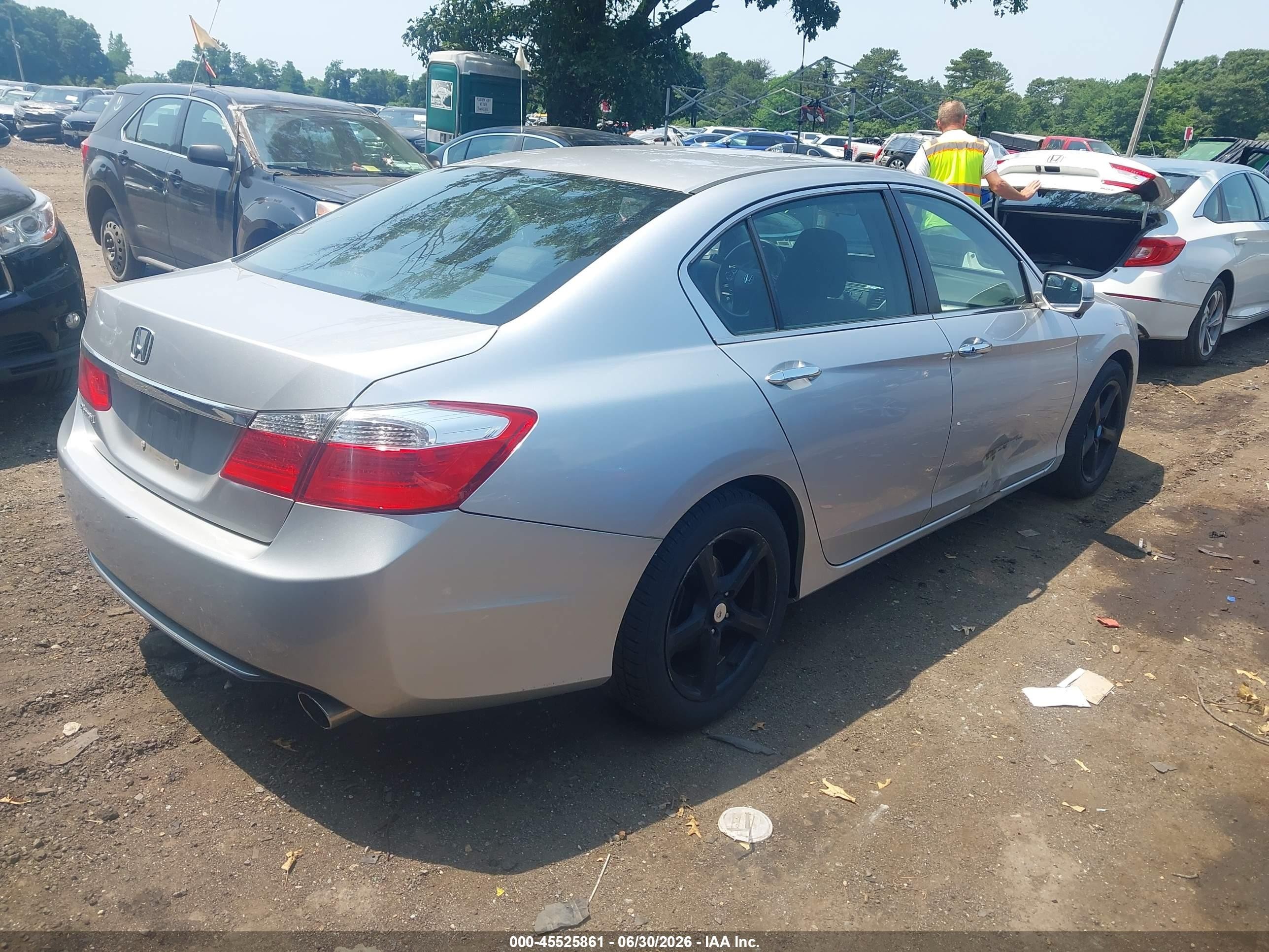 2015 Honda Accord Ex Gray vin: 1HGCR2F77FA012413