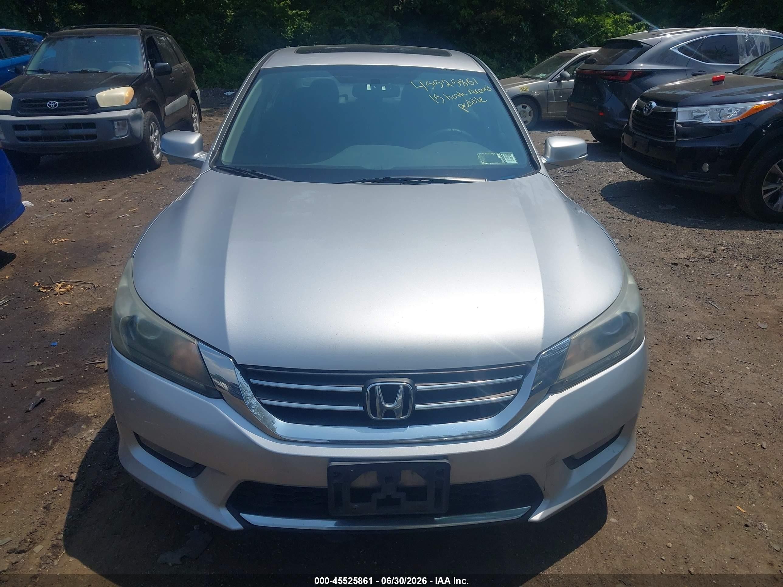 2015 Honda Accord Ex Gray vin: 1HGCR2F77FA012413