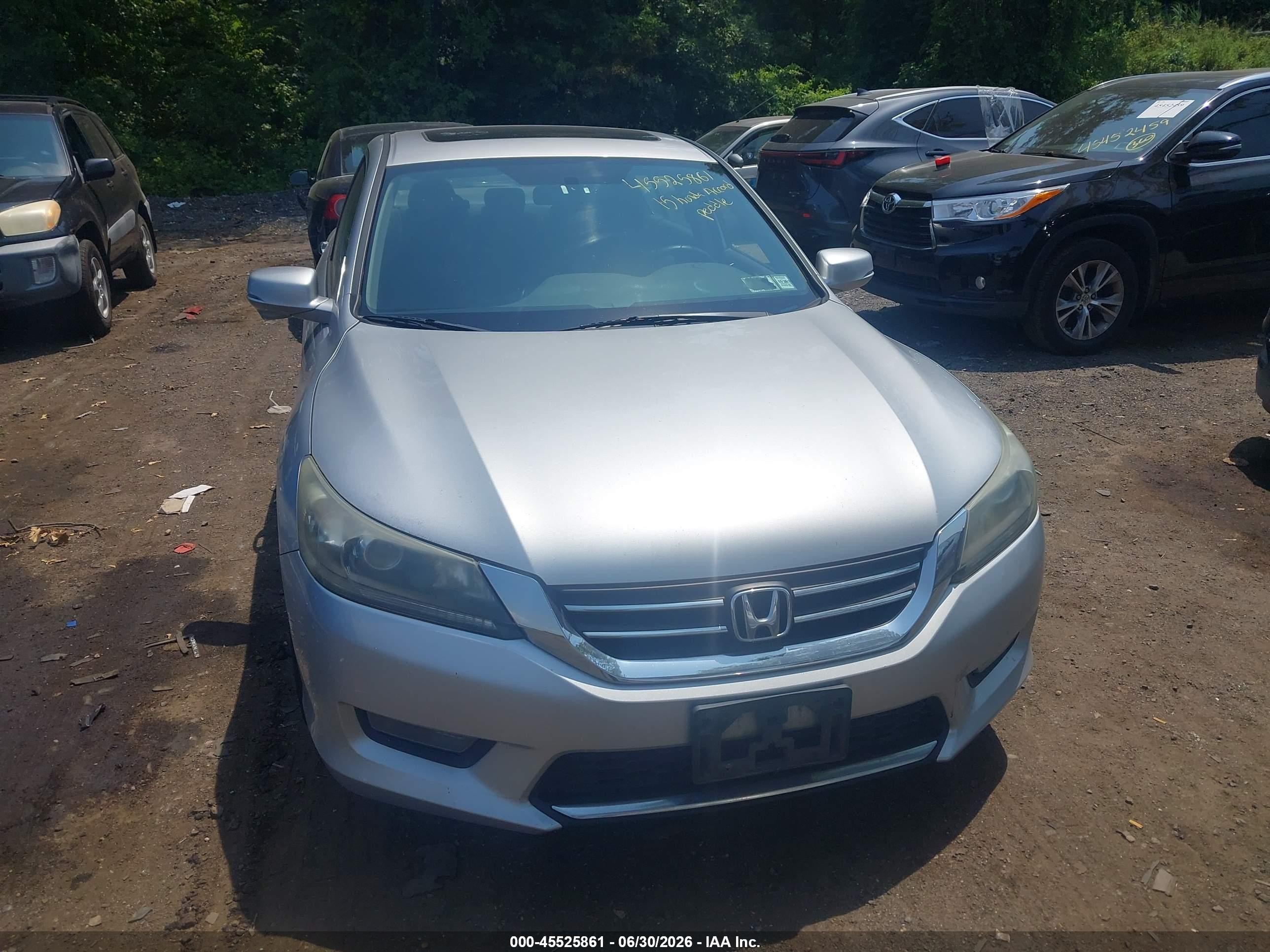2015 Honda Accord Ex Gray vin: 1HGCR2F77FA012413