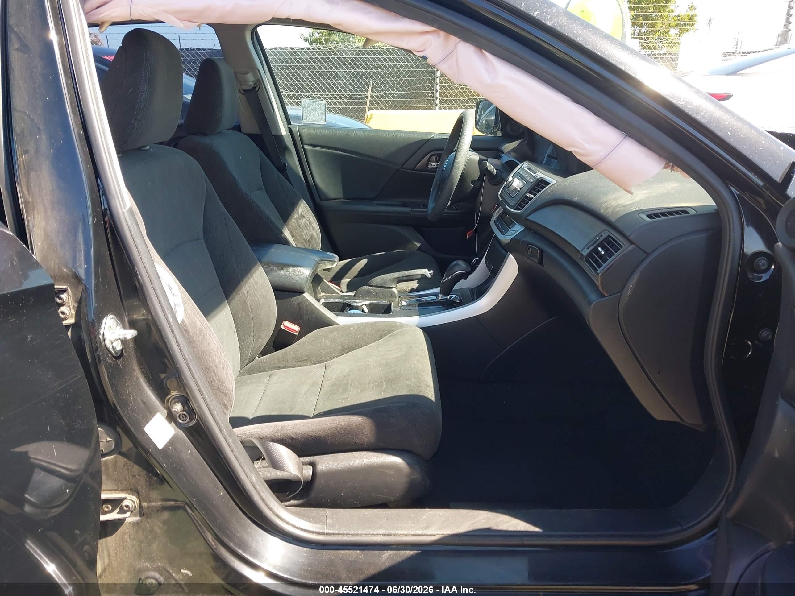 2015 Honda Accord Ex Black vin: 1HGCR2F77FA146838