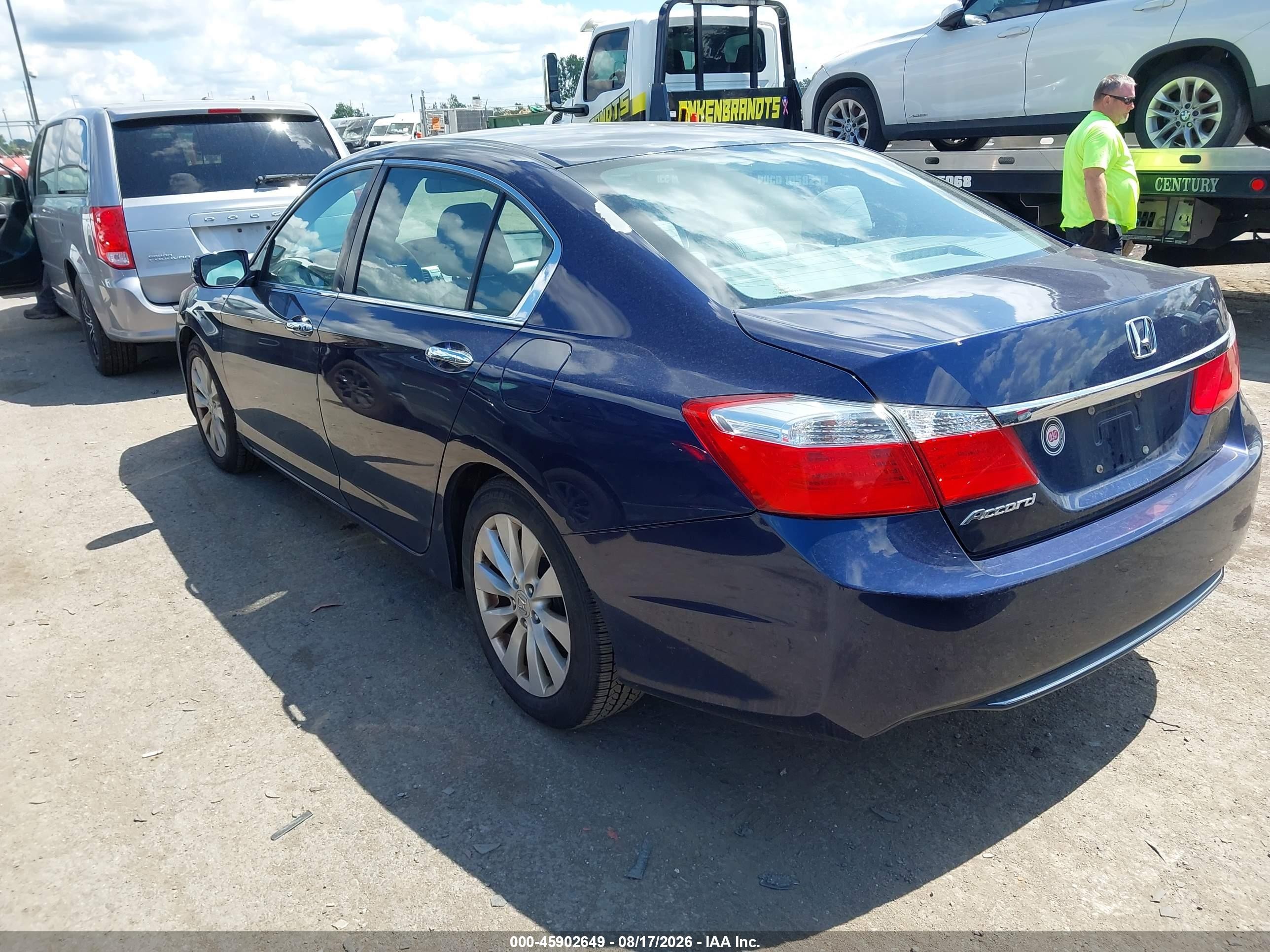 2015 Honda Accord Ex Blue vin: 1HGCR2F77FA182545