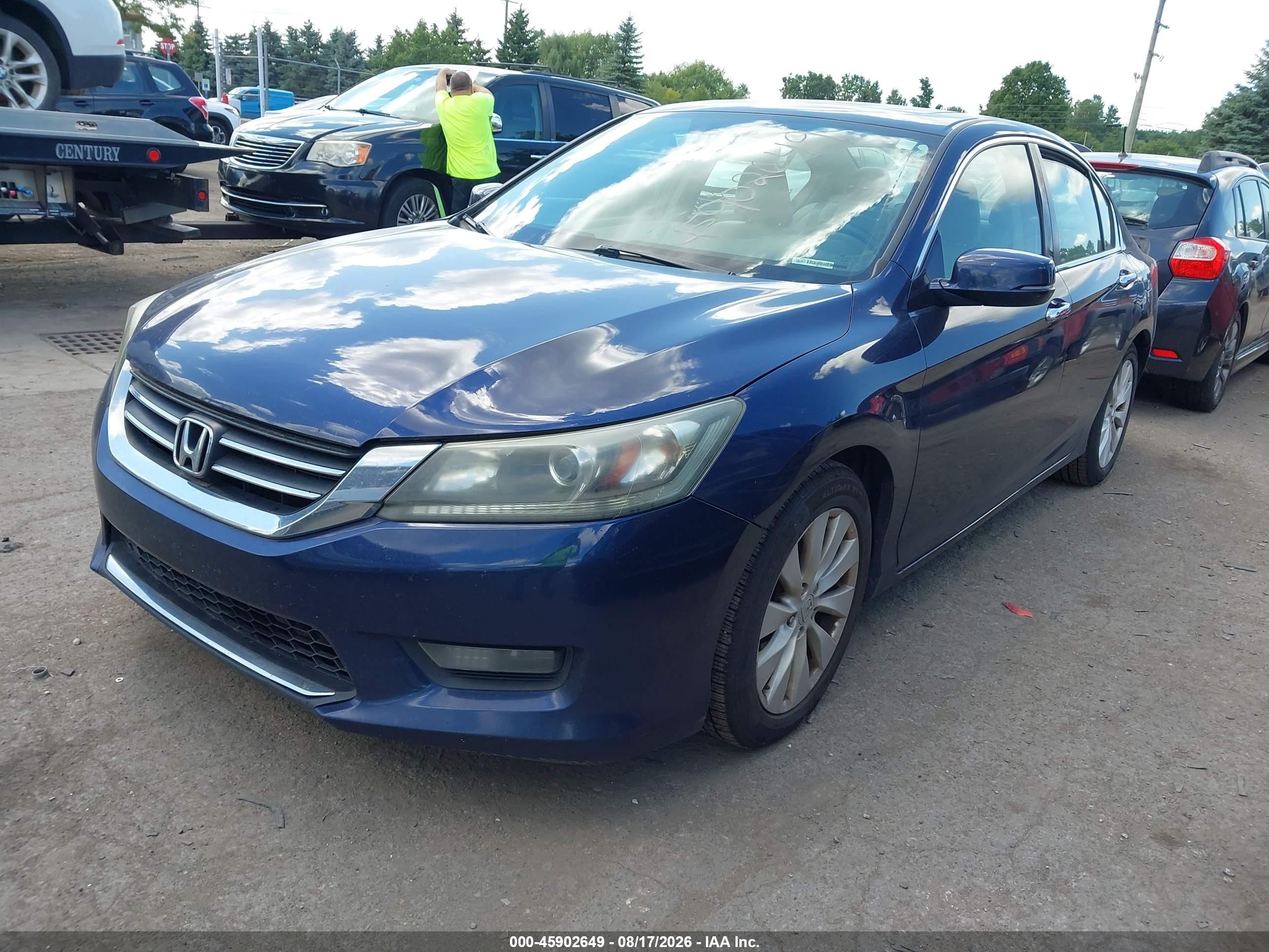 2015 Honda Accord Ex Blue vin: 1HGCR2F77FA182545