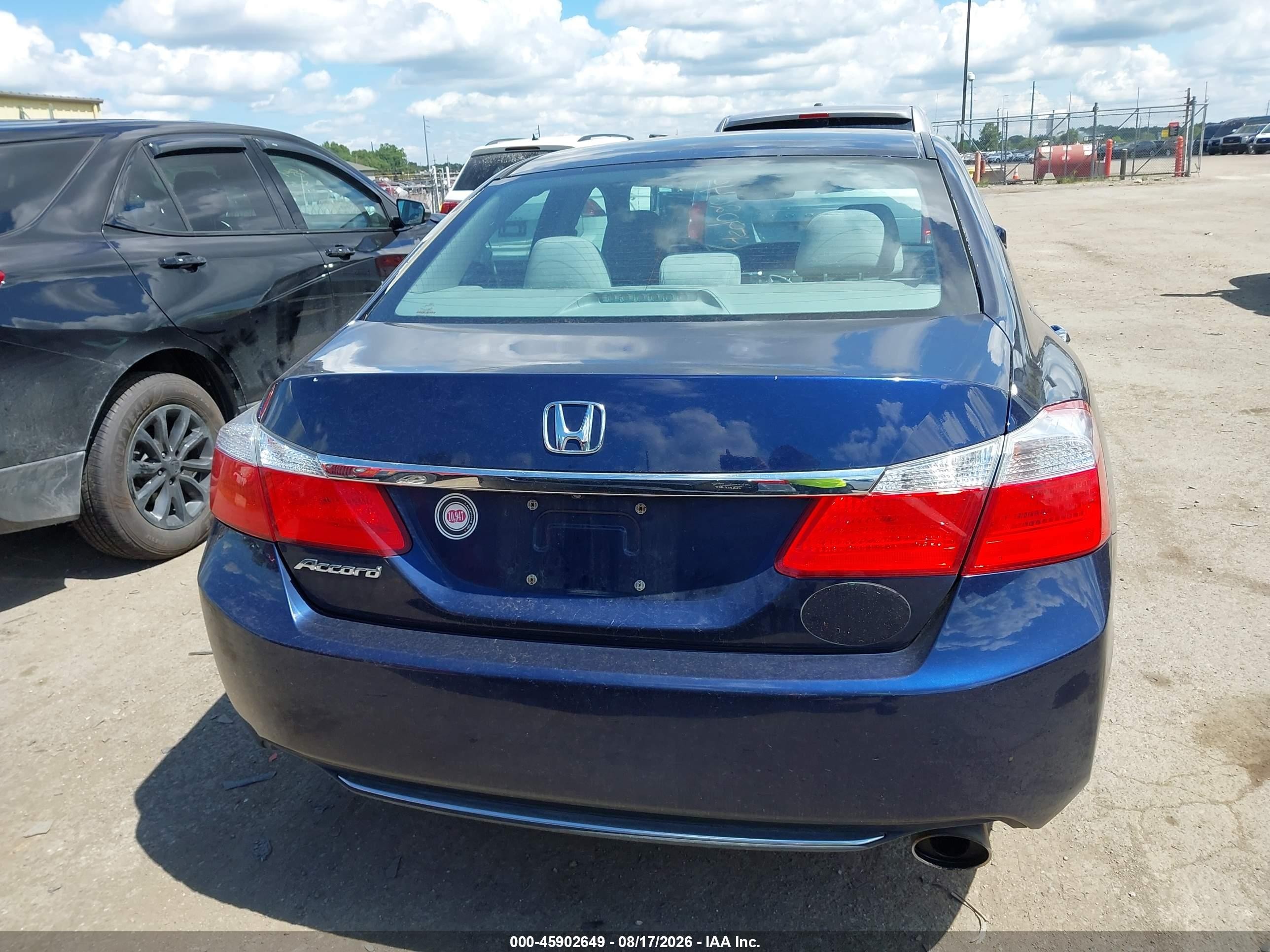2015 Honda Accord Ex Blue vin: 1HGCR2F77FA182545