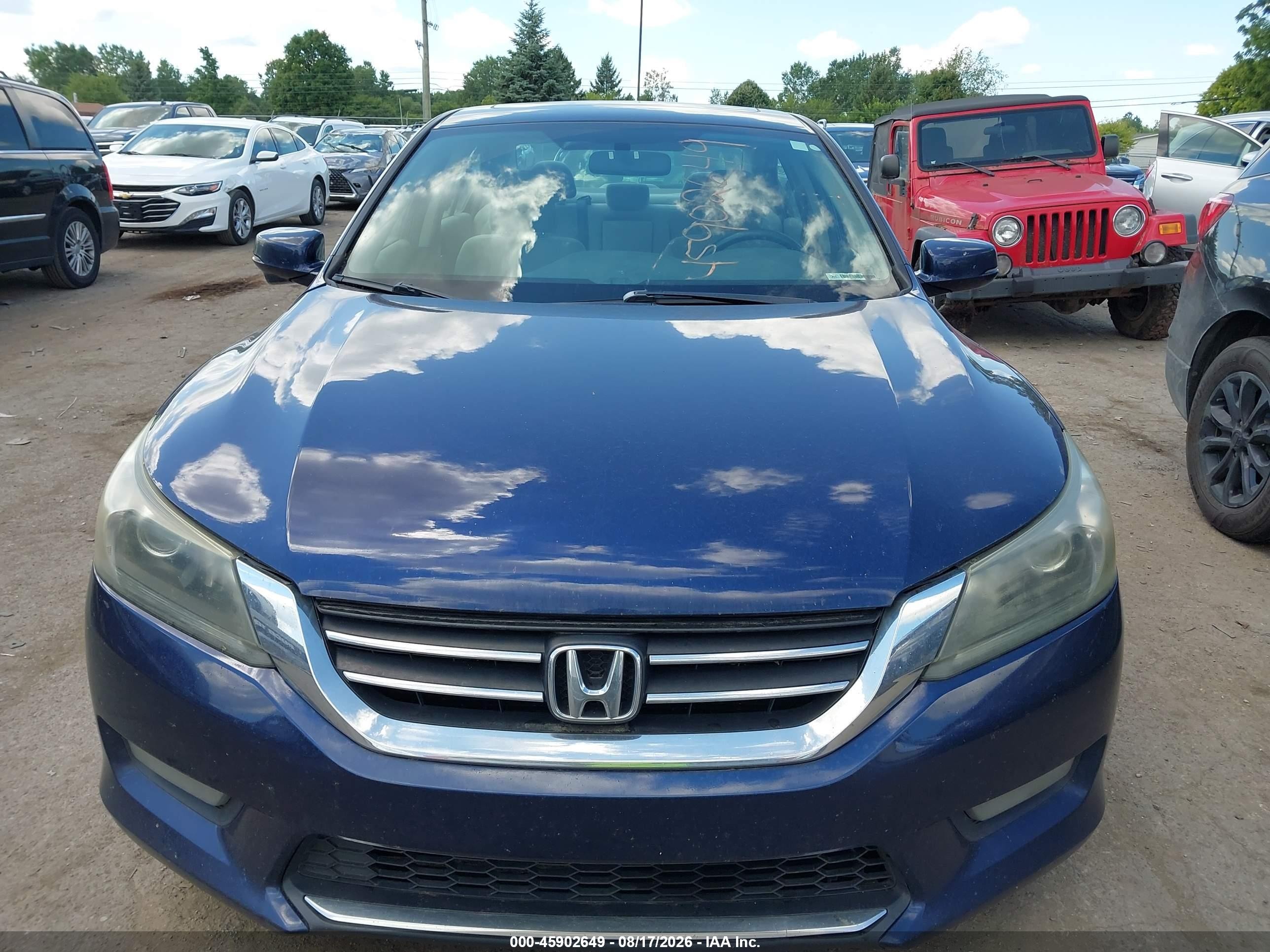 2015 Honda Accord Ex Blue vin: 1HGCR2F77FA182545
