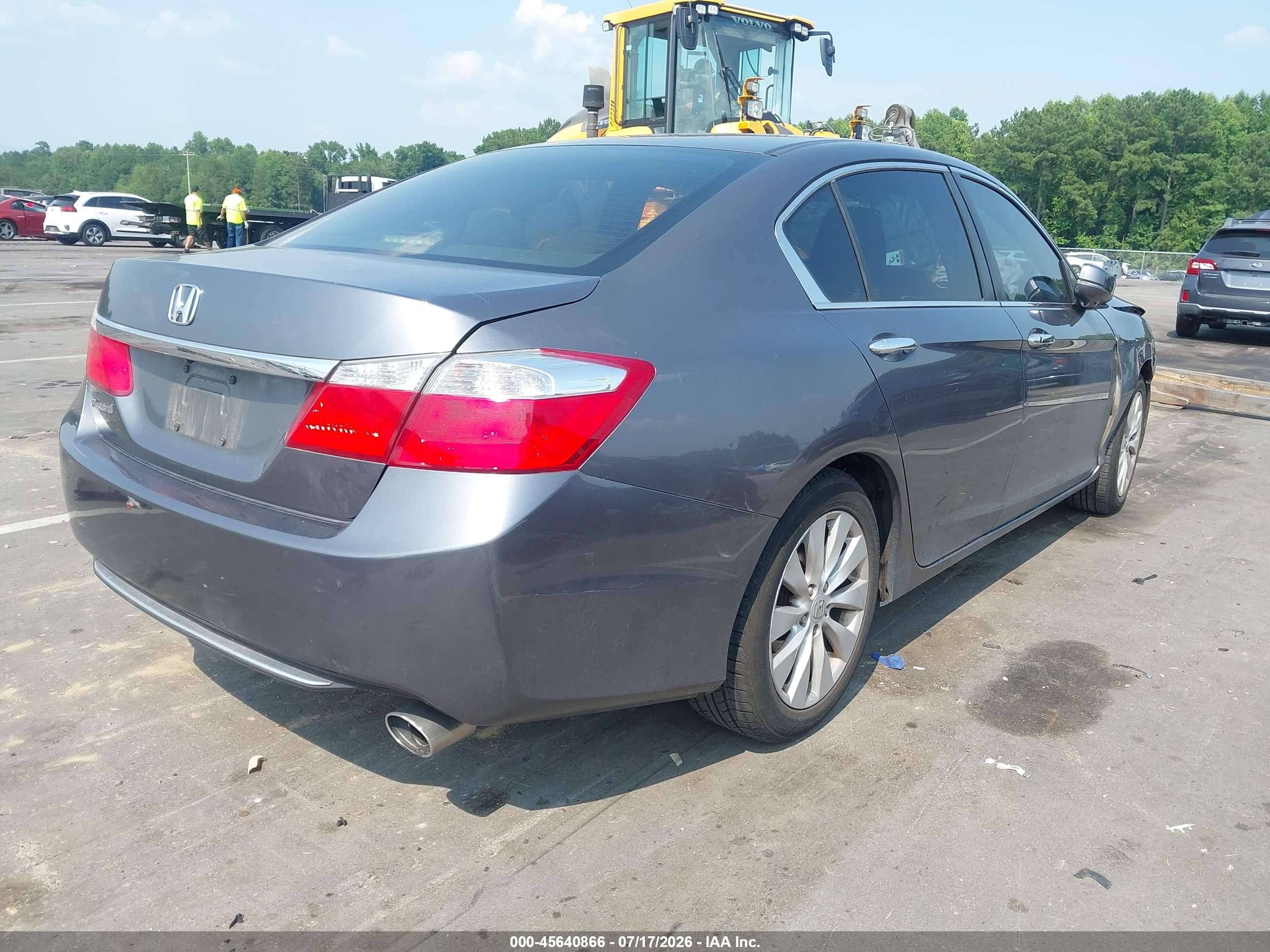 2015 Honda Accord Ex Серый vin: 1HGCR2F77FA224454